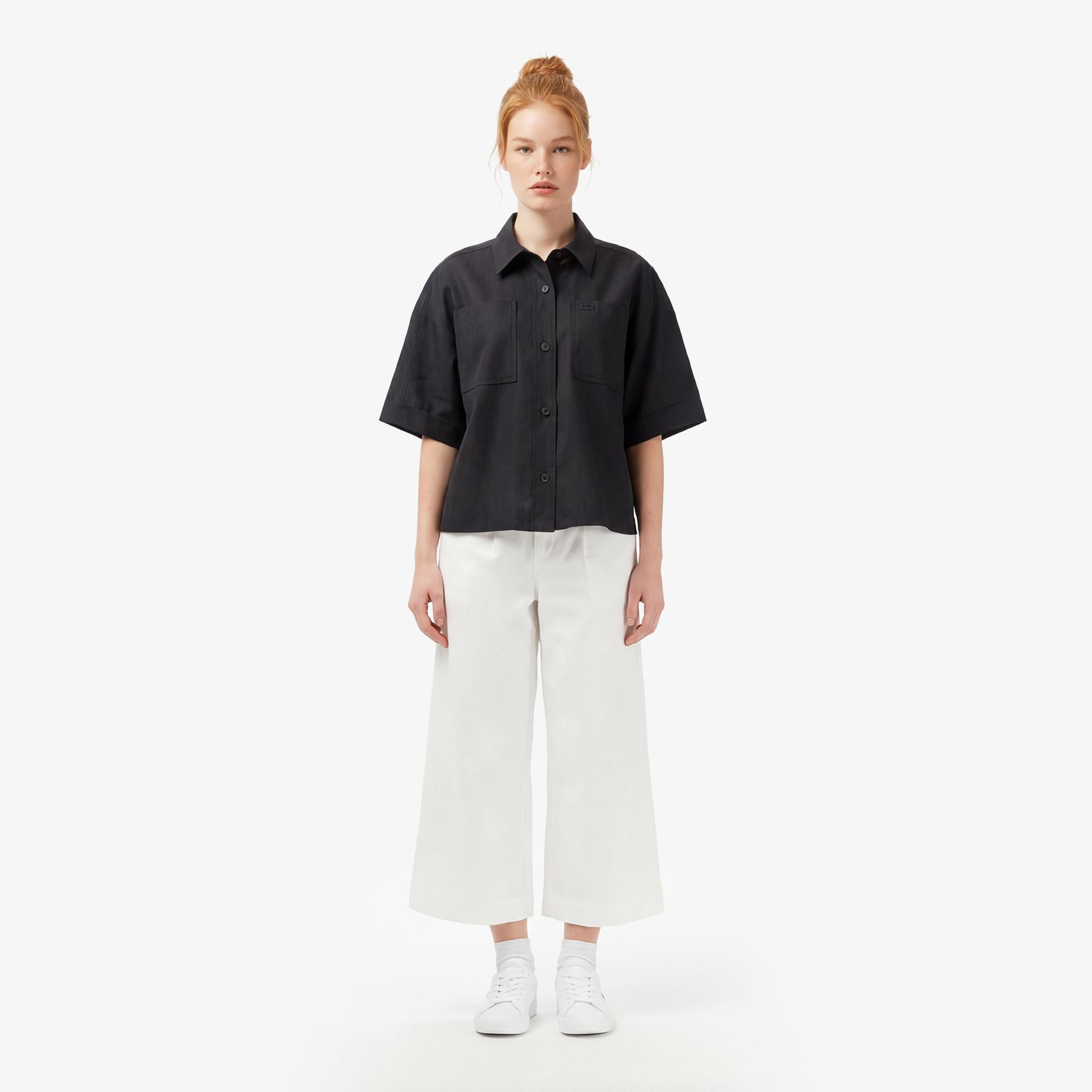 Lacoste Kadın Relaxed Fit Krem Pantolon