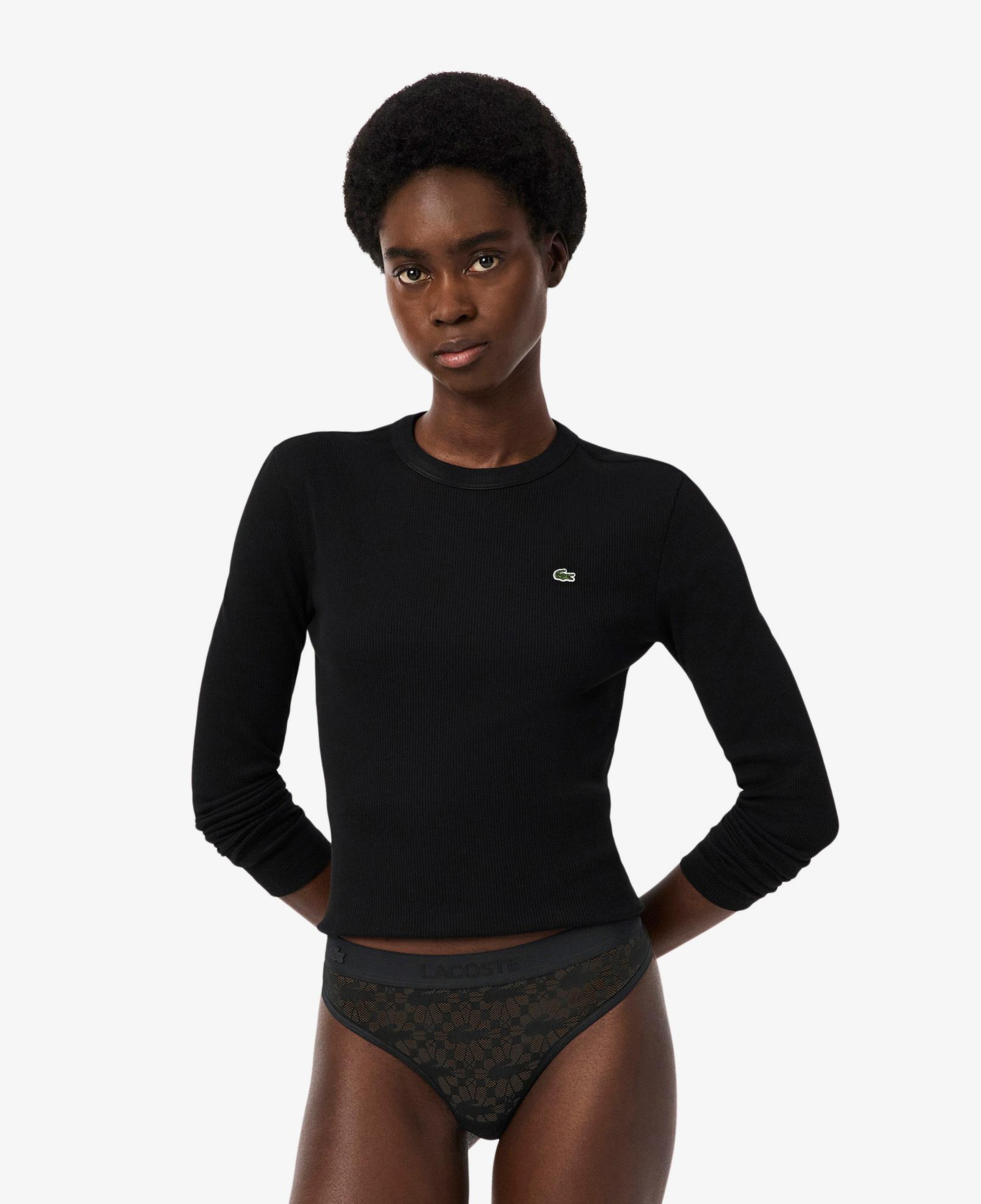 Lacoste Kadın Desenli Siyah Külot