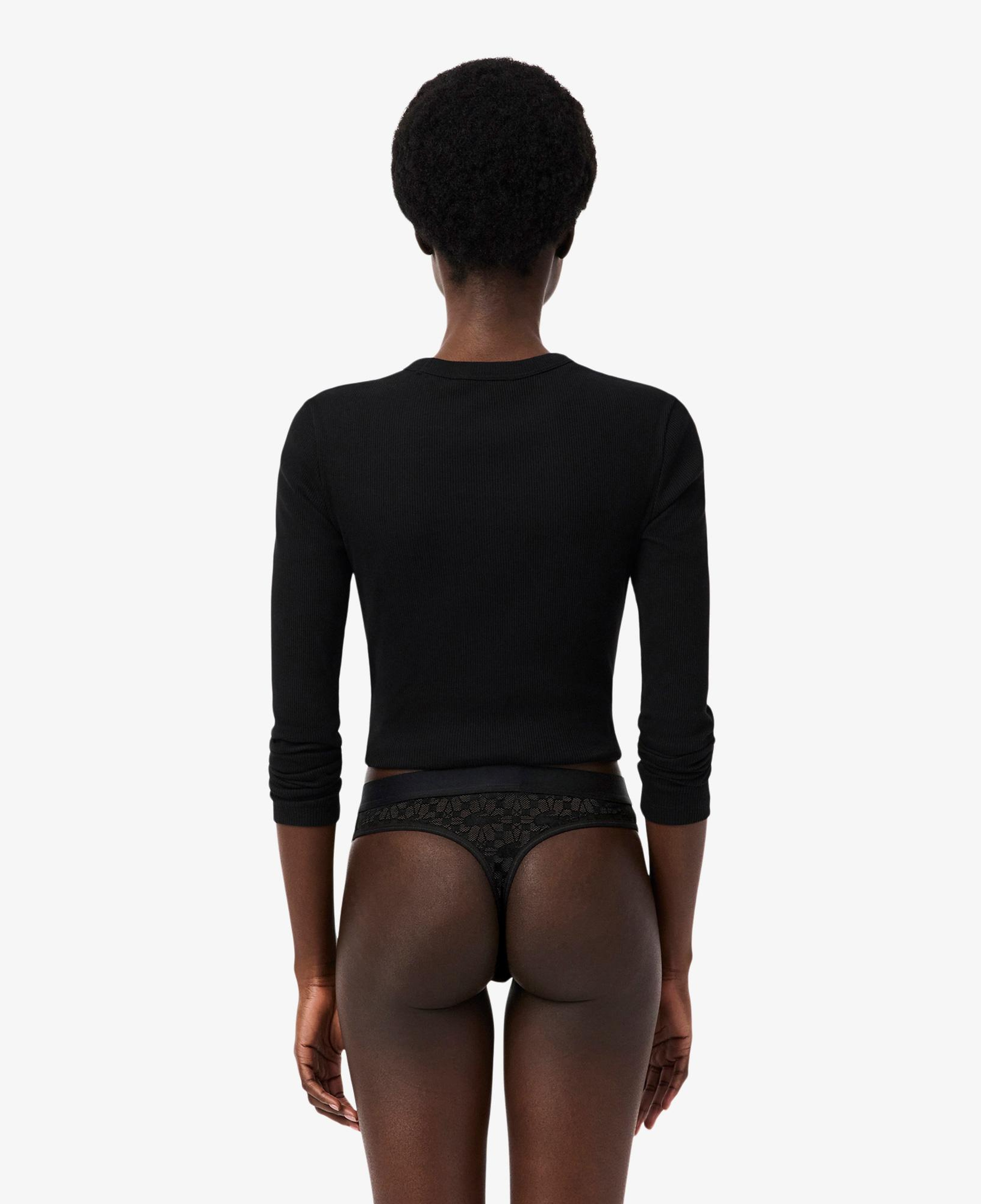 Lacoste Kadın Desenli Siyah Külot