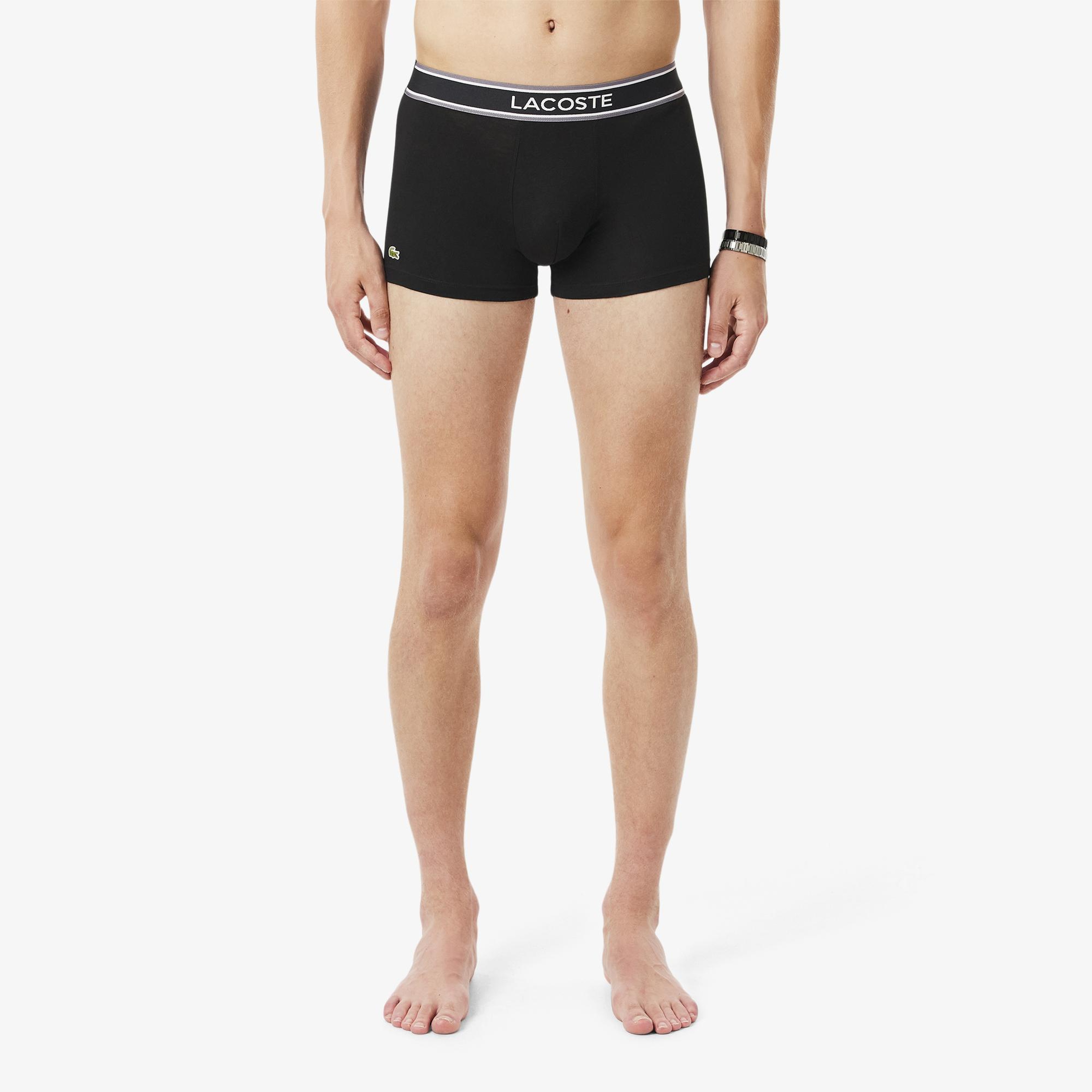 Lacoste Erkek Monogram Siyah Boxer