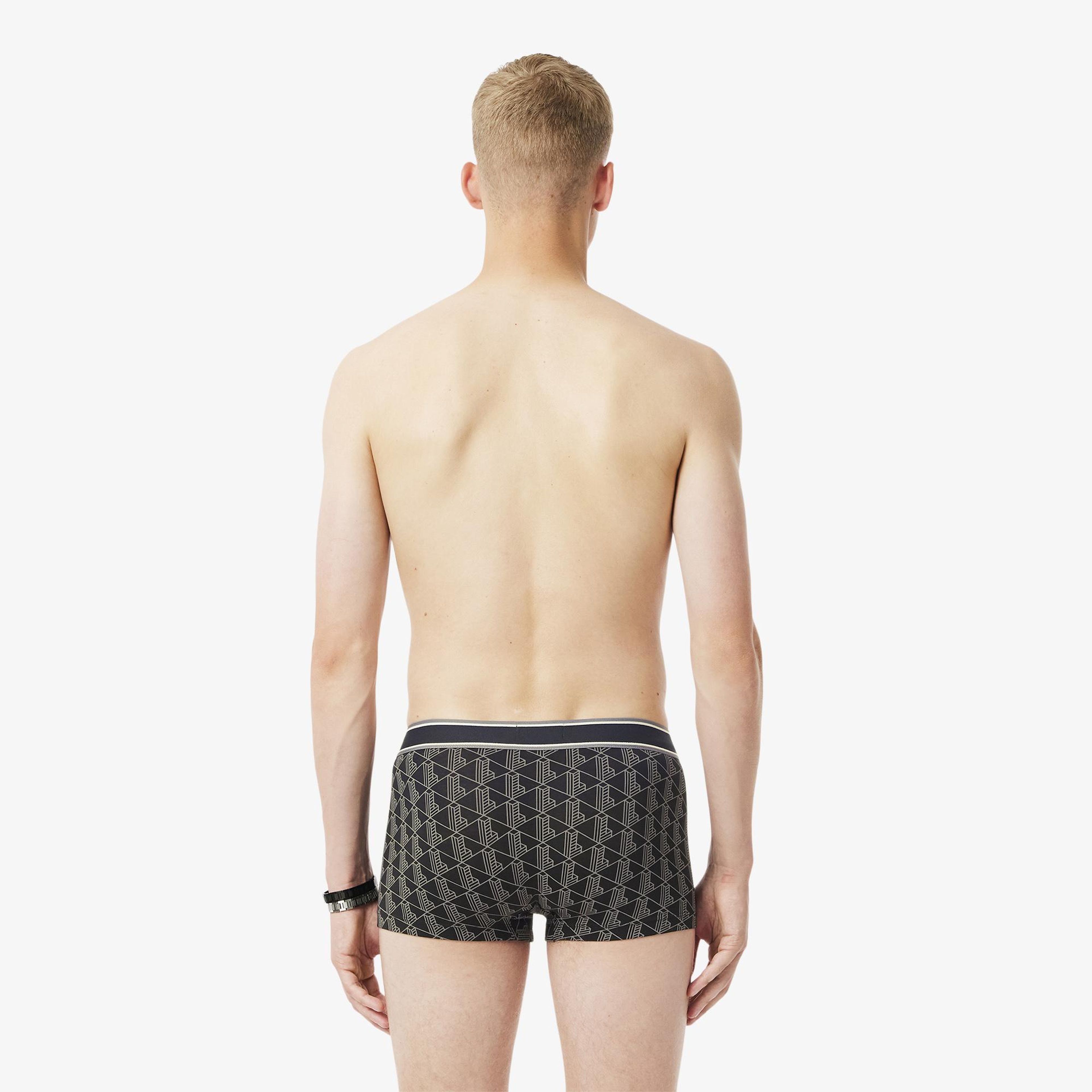 Lacoste Erkek Monogram Siyah Boxer