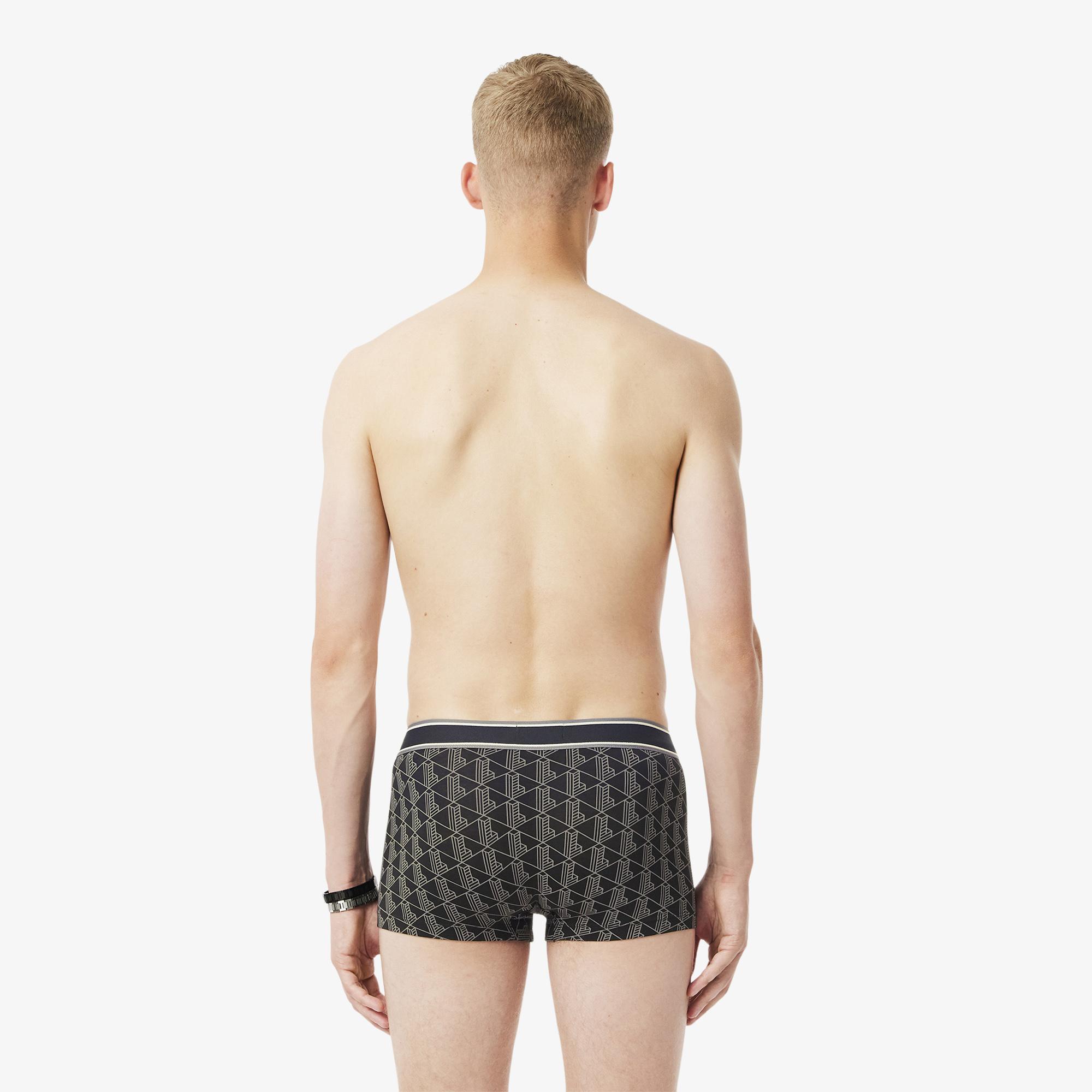 Lacoste Erkek Monogram Siyah Boxer