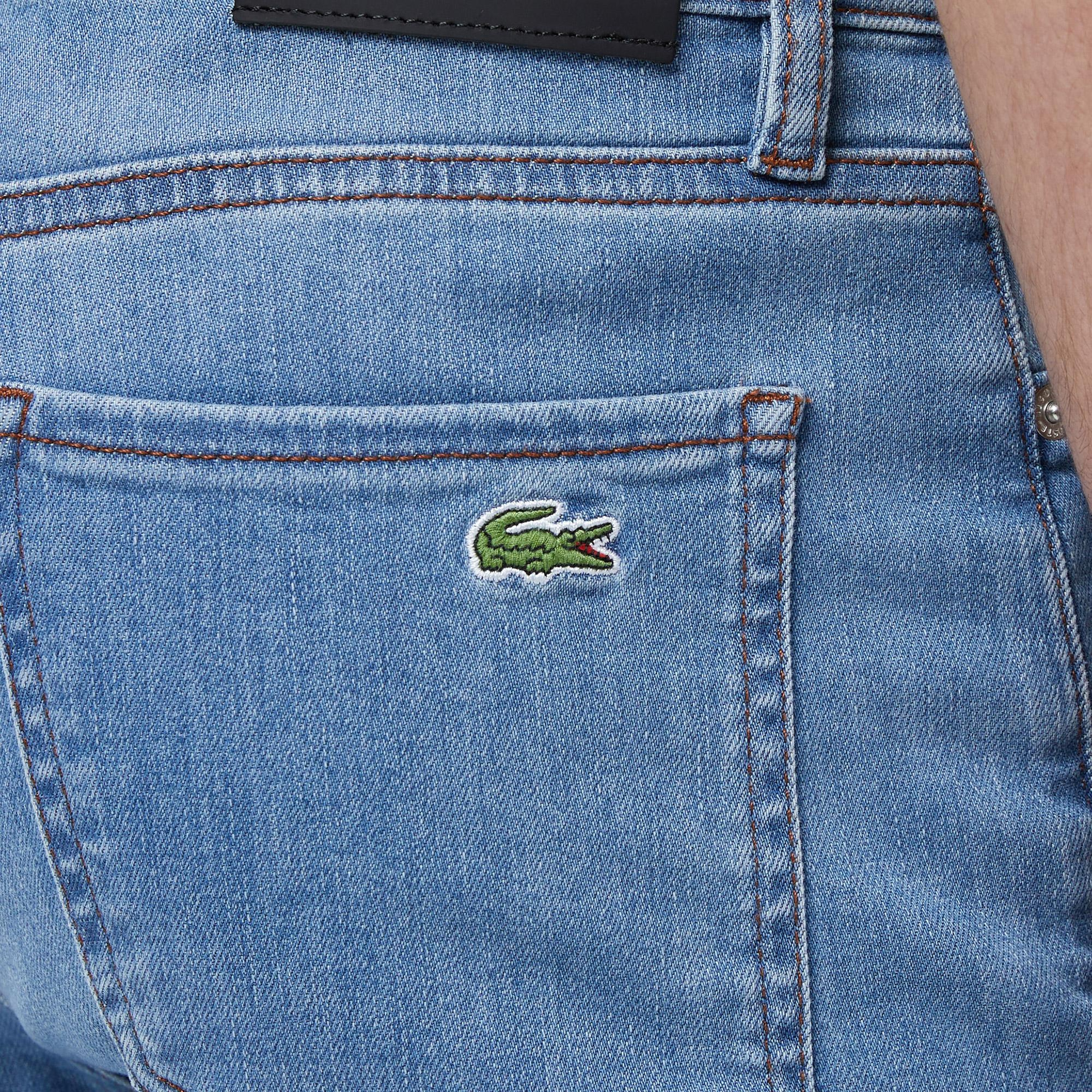 Lacoste Erkek Slim Fit Mavi Jean Pantolon