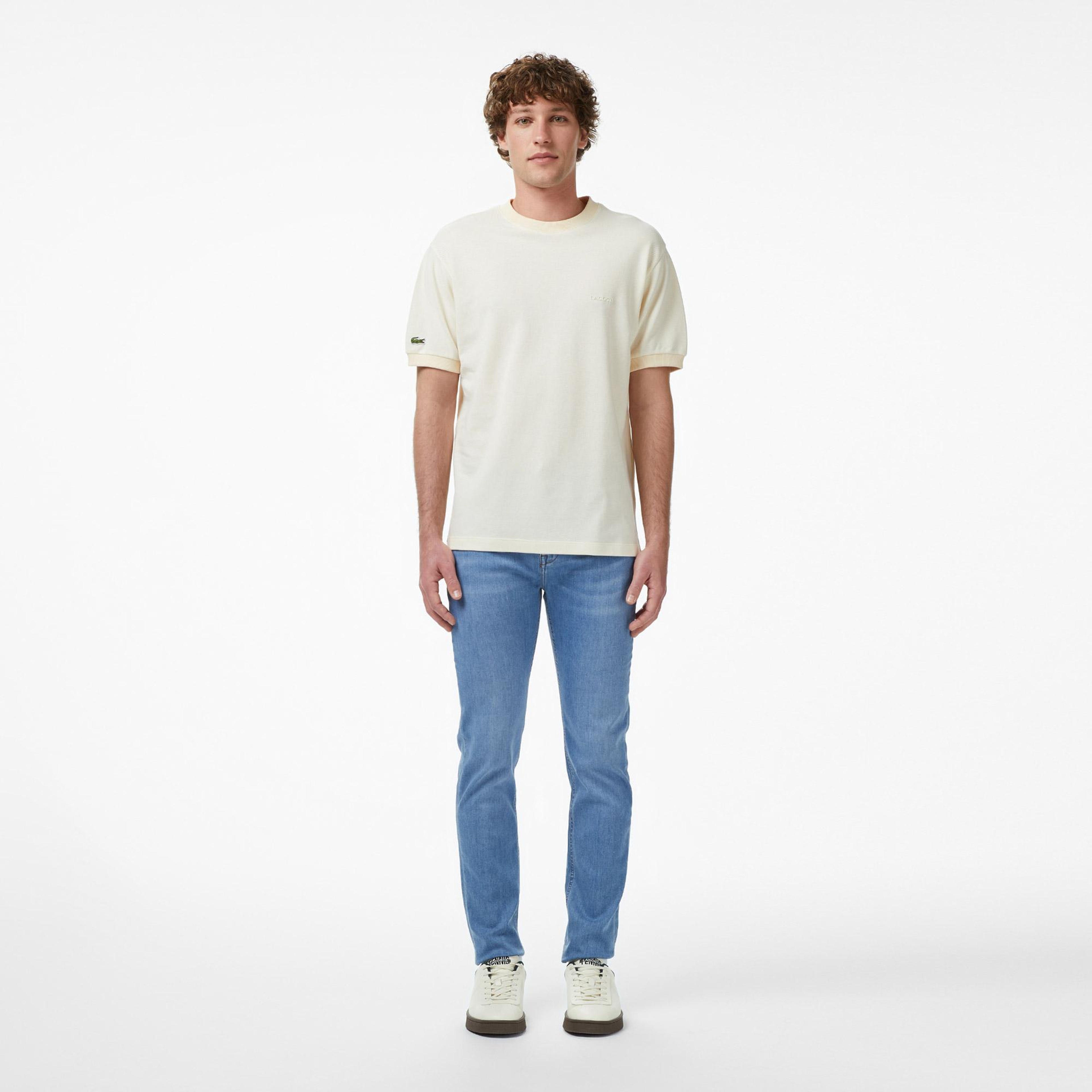 Lacoste Erkek Slim Fit Mavi Jean Pantolon