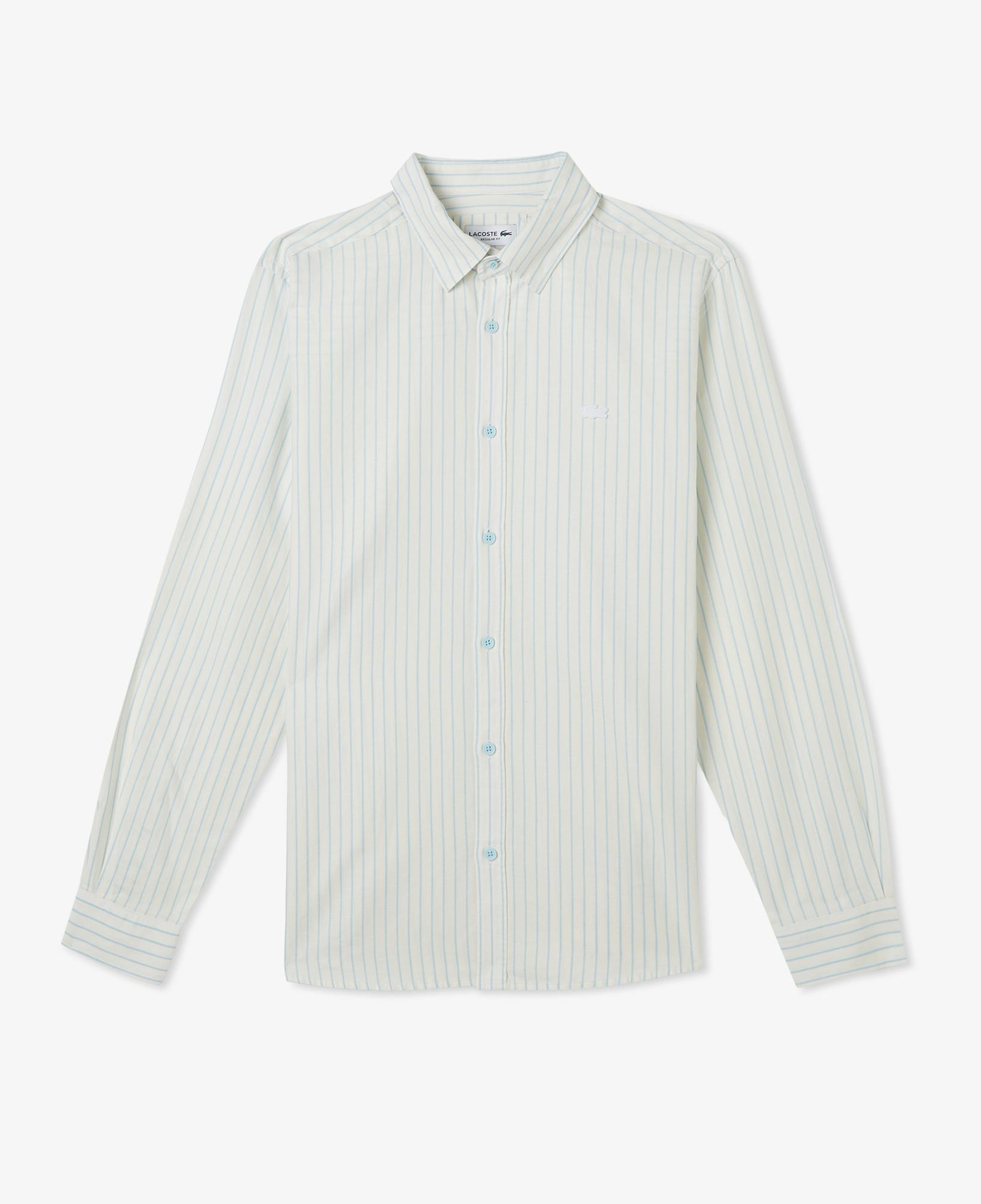 Lacoste Erkek Reguar Fit Çizgili Beyaz Gömlek