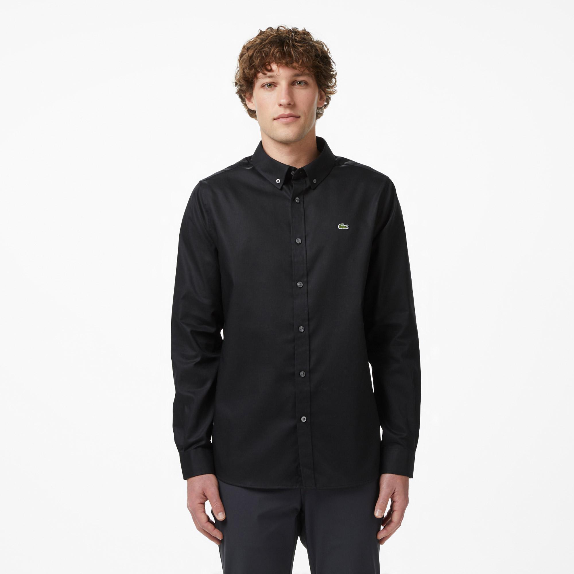 Lacoste Erkek Siyah Gömlek