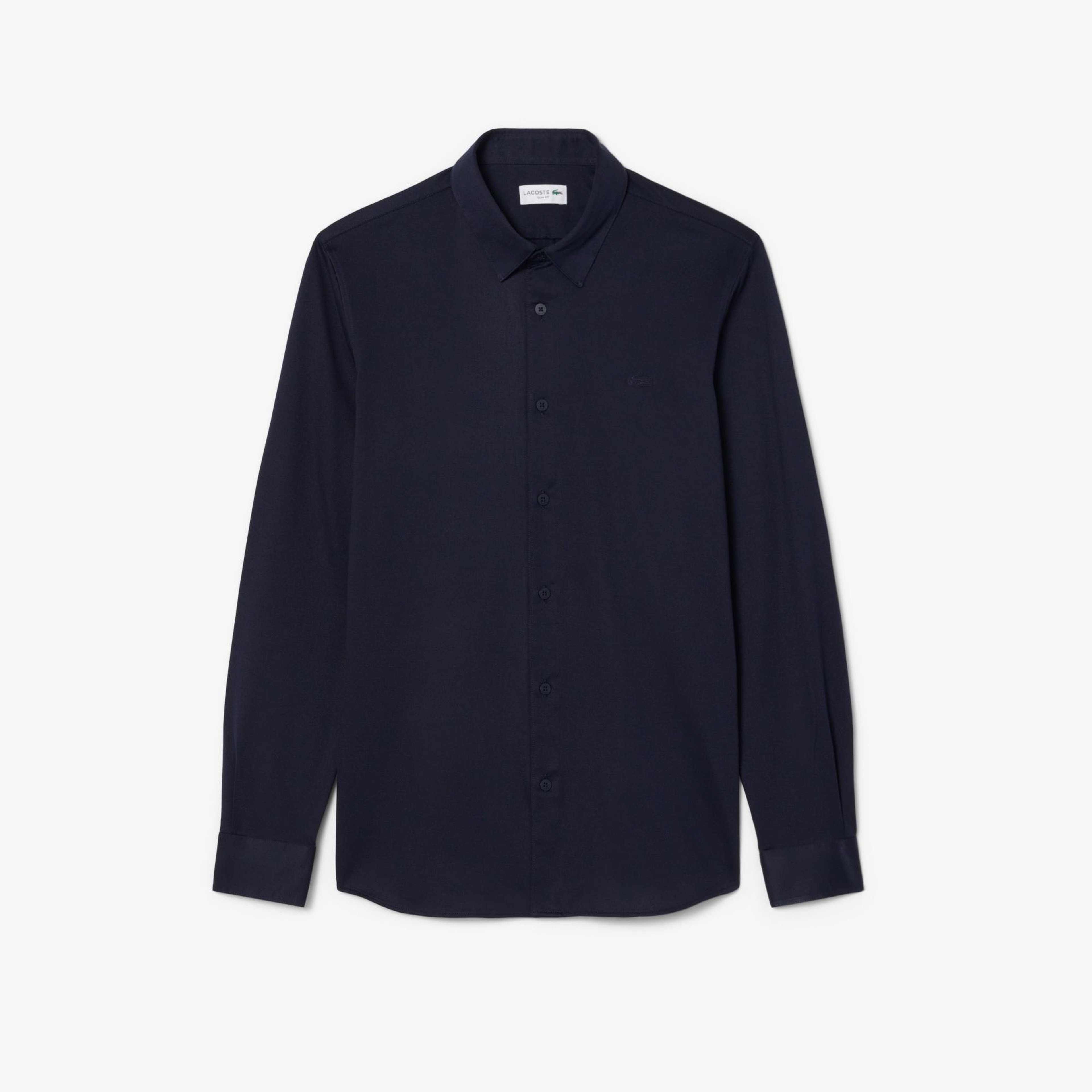 Lacoste Erkek Slim Fit Lacivert Gömlek