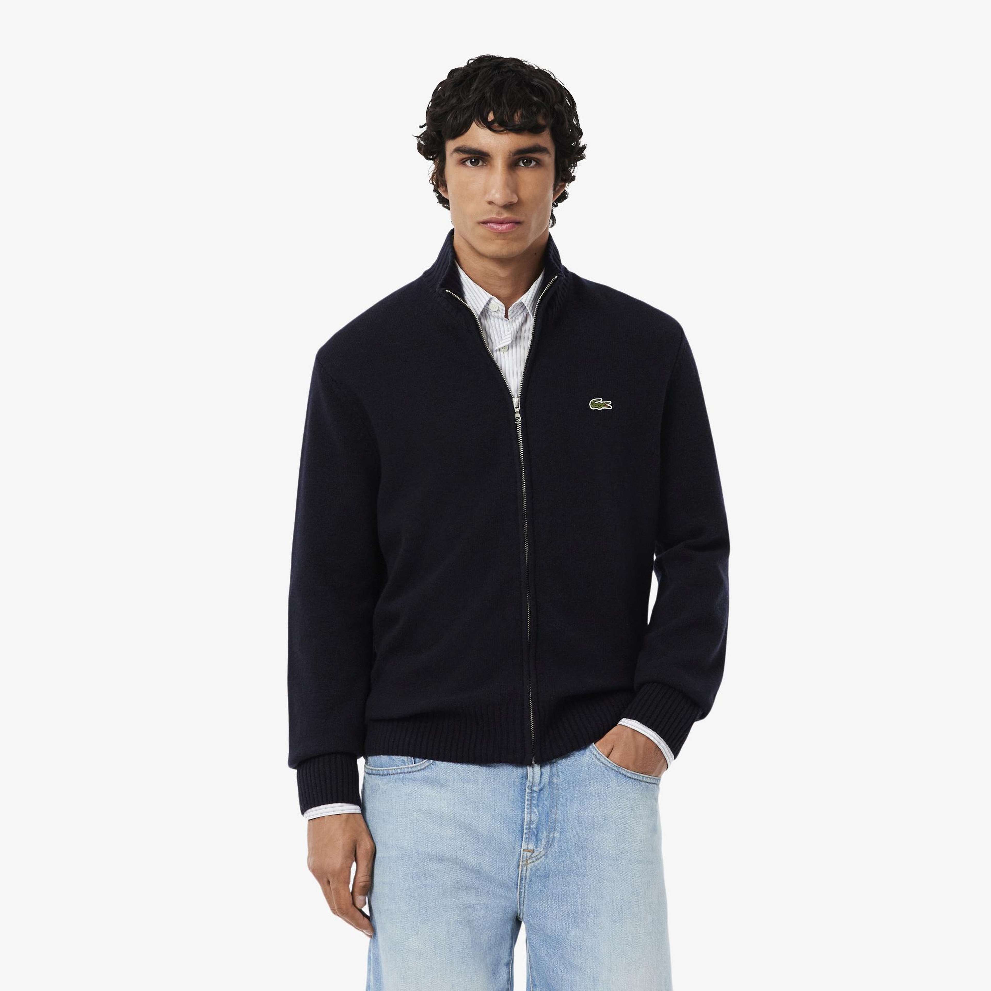 Lacoste Carded Wool Zipped Sweater