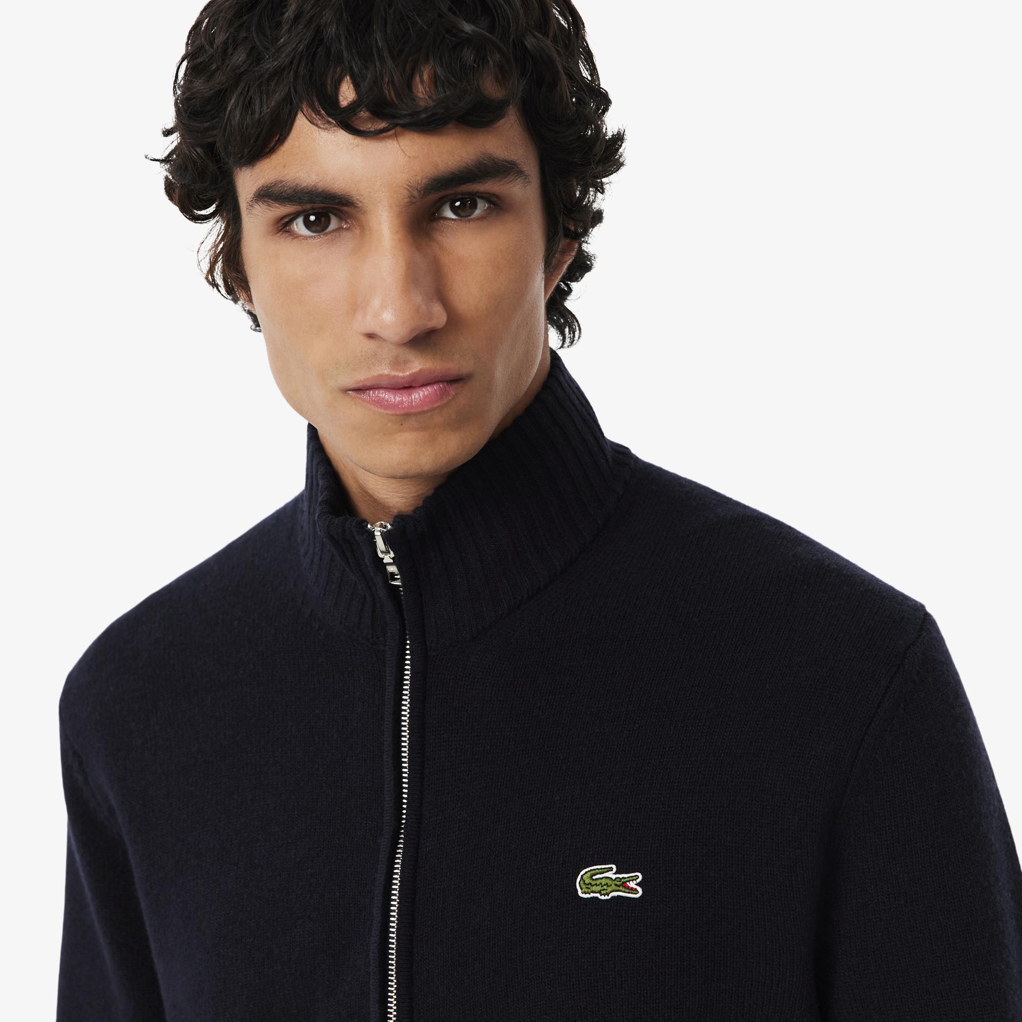 Lacoste Carded Wool Zipped Sweater
