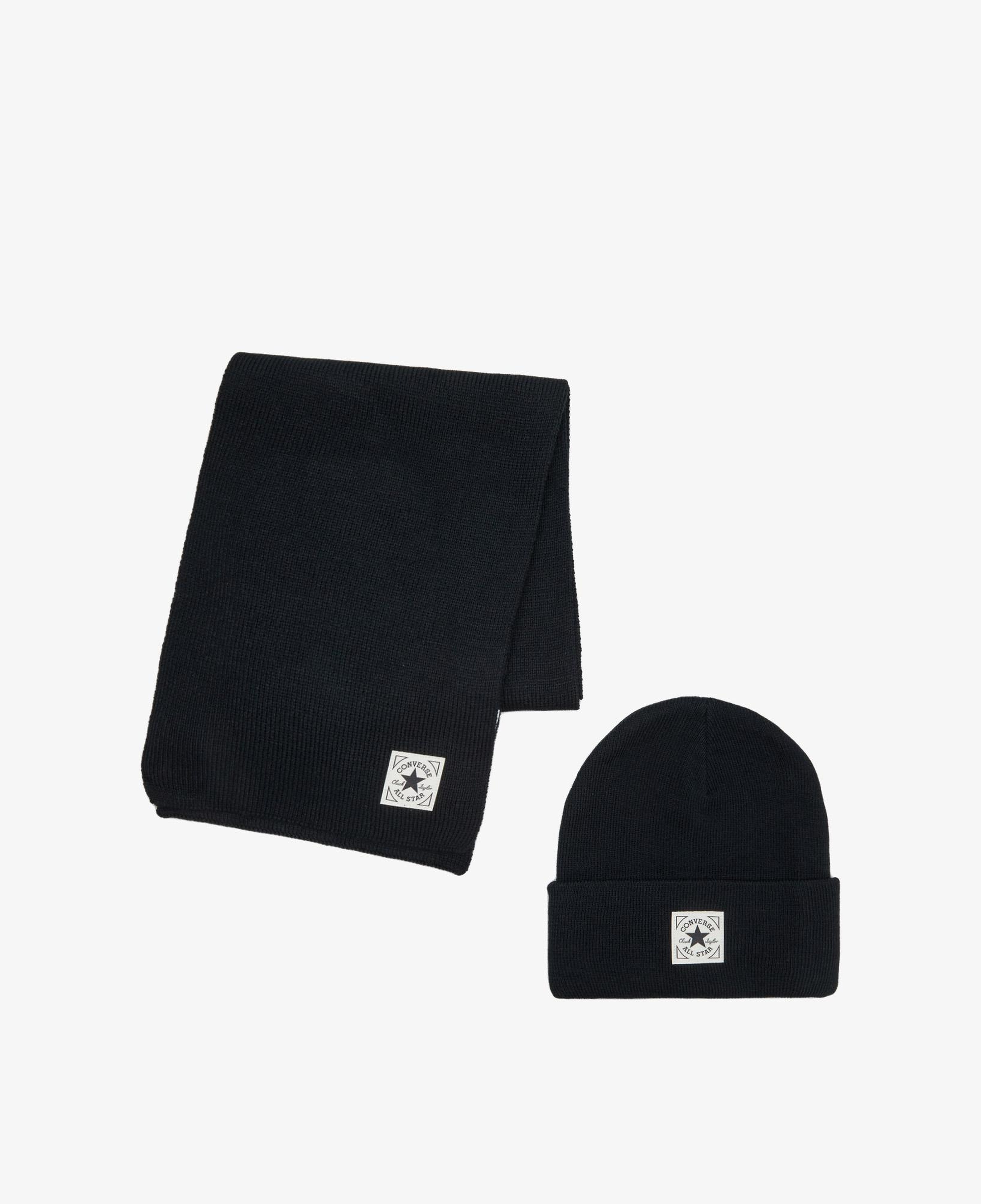 Converse Unisex Siyah Atkı & Bere Takım