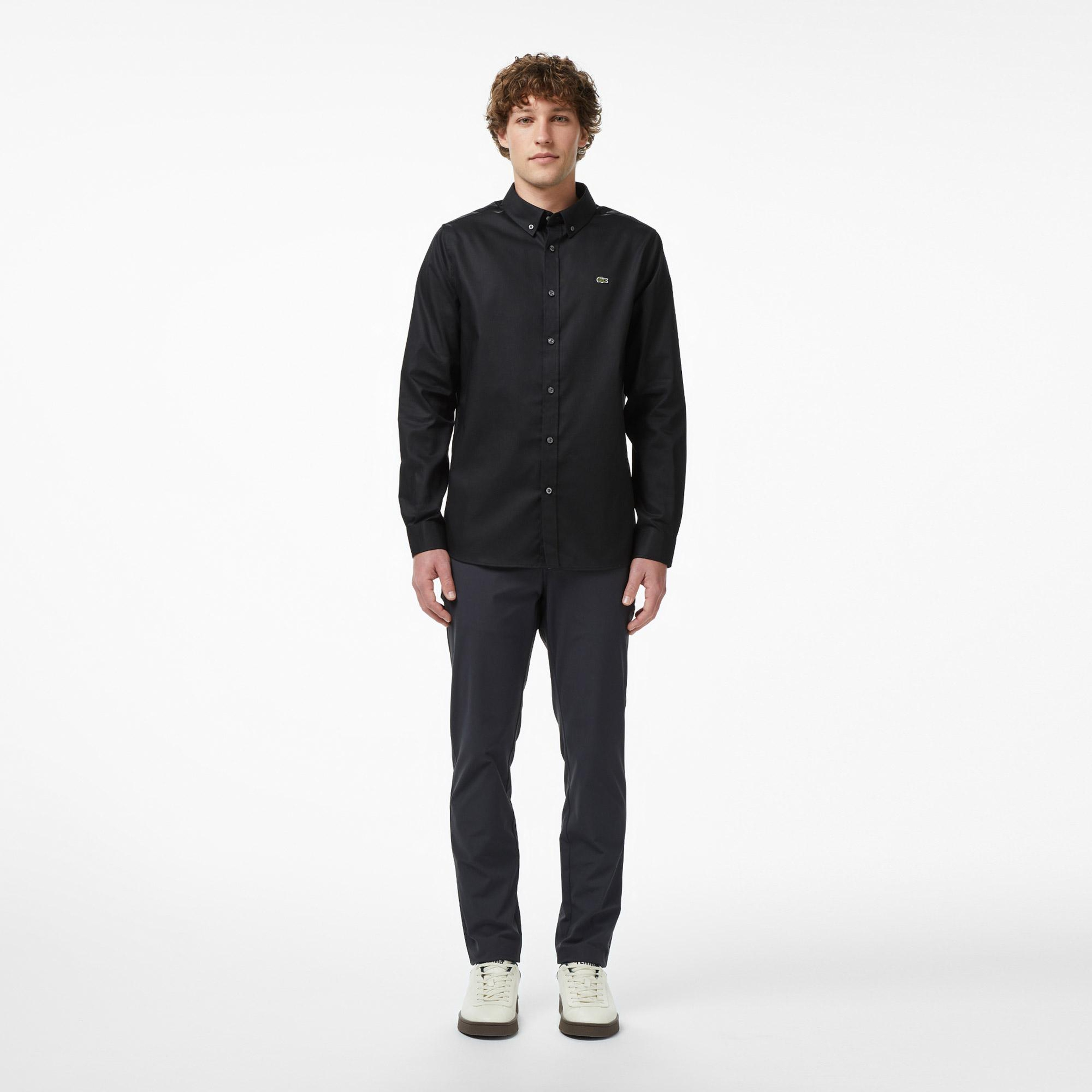 Lacoste Erkek Siyah Gömlek