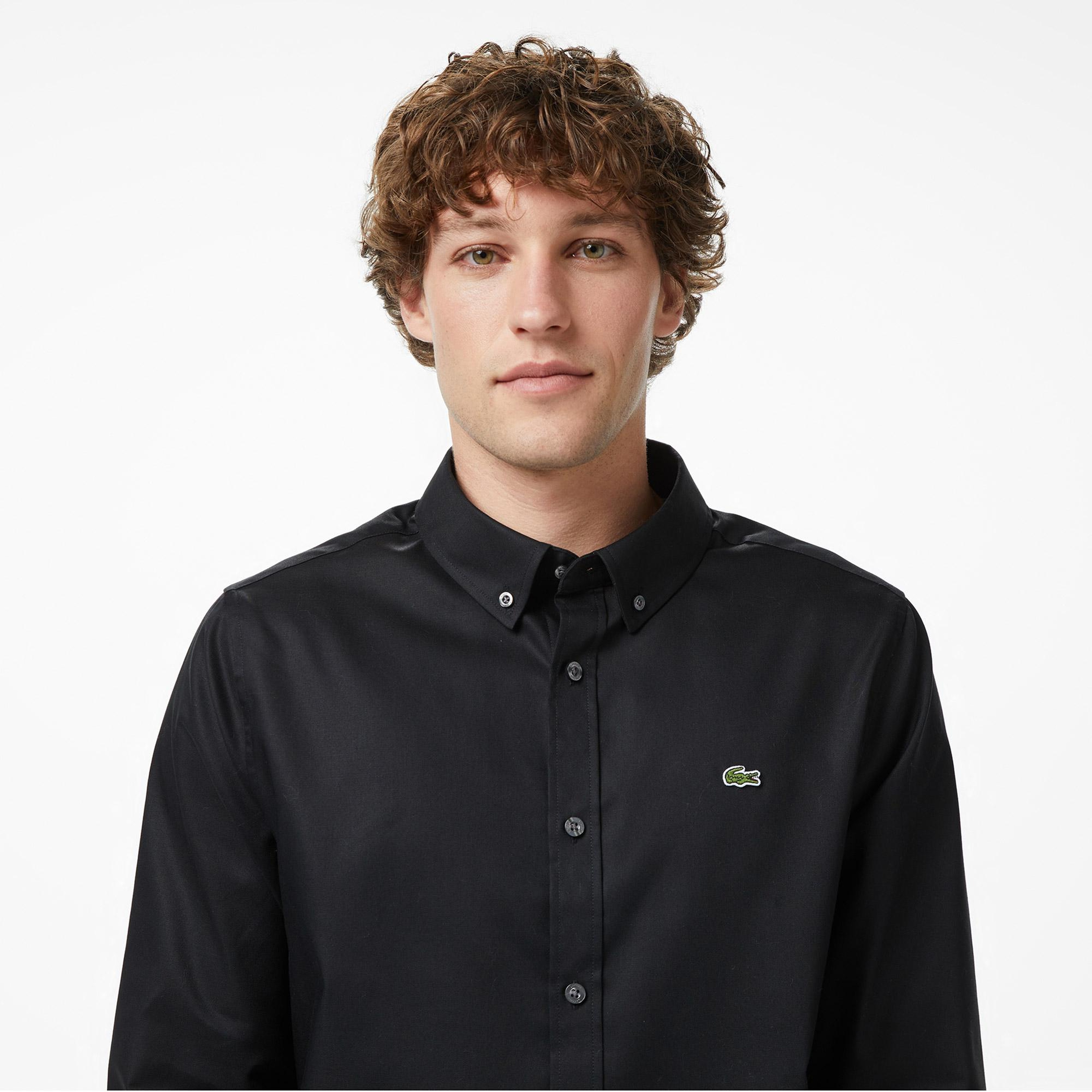 Lacoste Erkek Siyah Gömlek