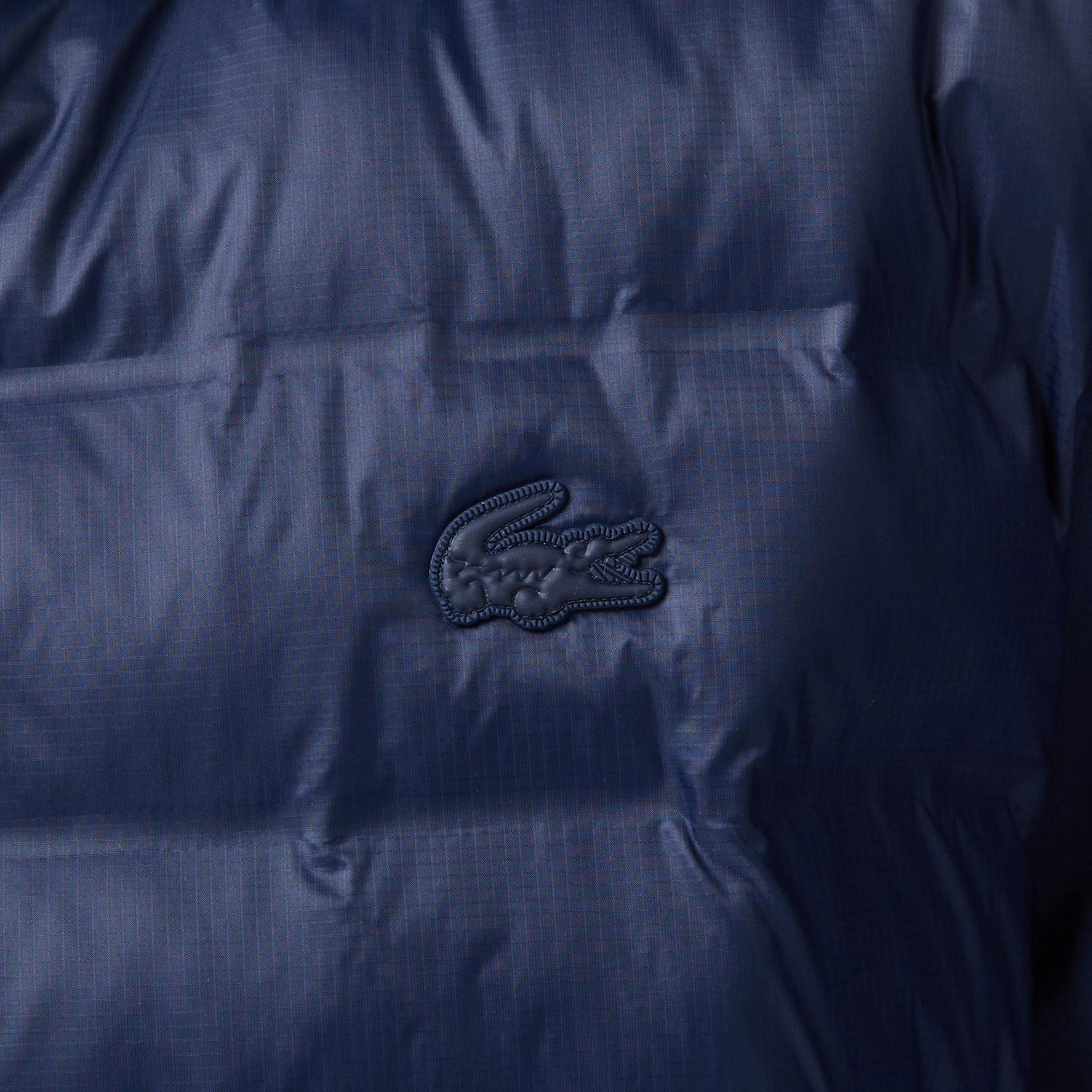 Lacoste Erkek Regular Fit Dik Yaka Renk Bloklu Lacivert Mont