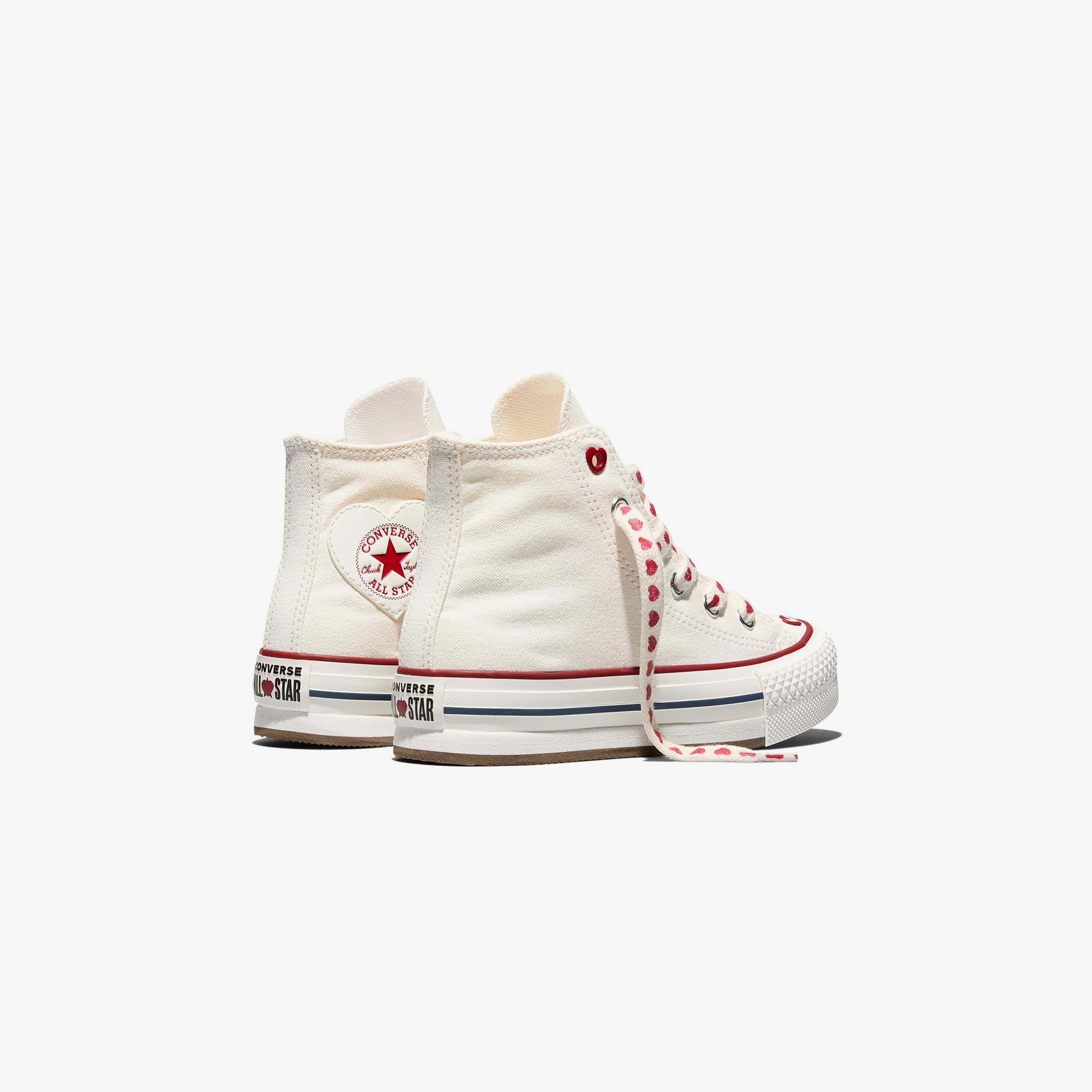 Converse Chucks In Love Chuck Taylor All Star EVA Lift Çocuk Krem Sneaker