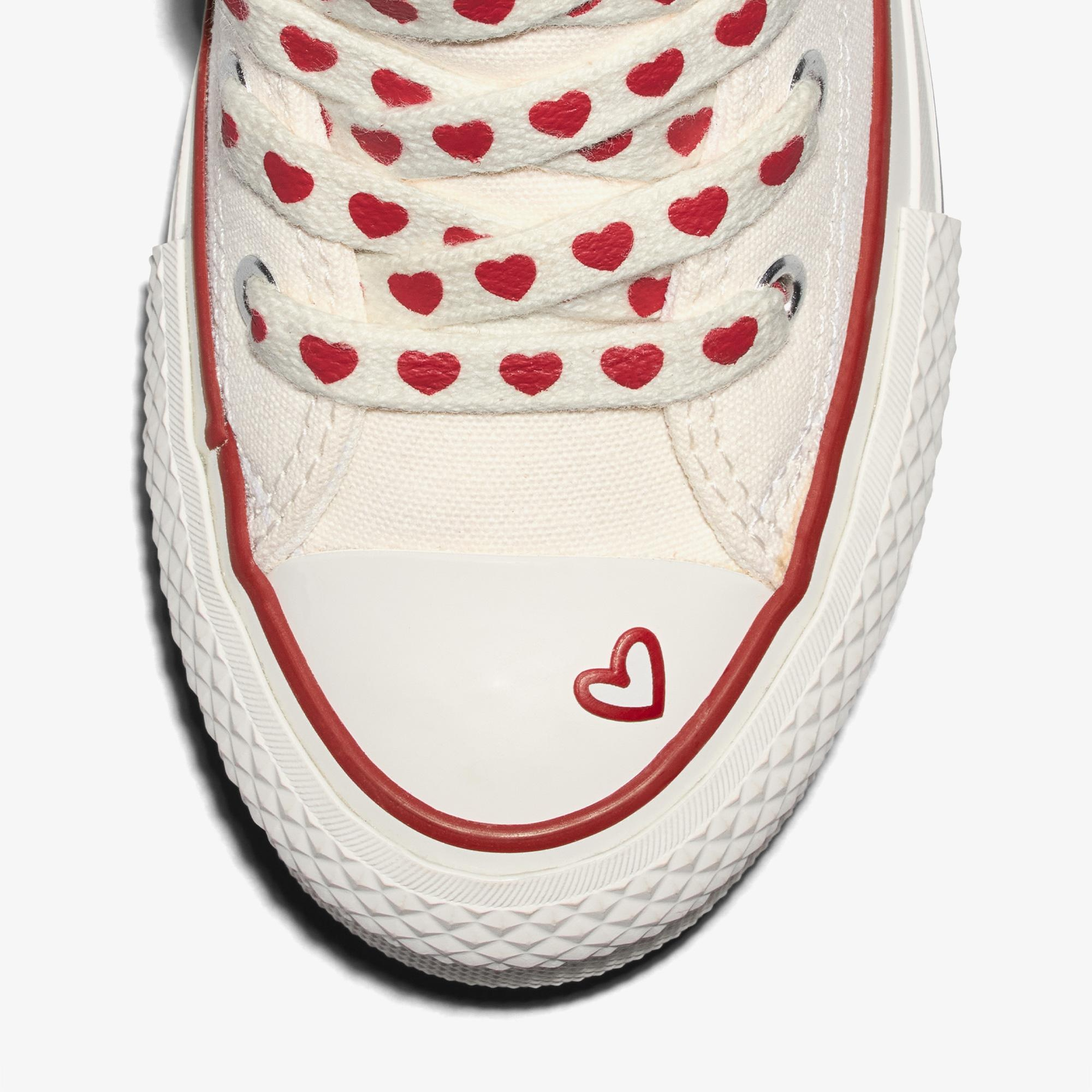 Converse Chucks In Love Chuck Taylor All Star EVA Lift Çocuk Krem Sneaker