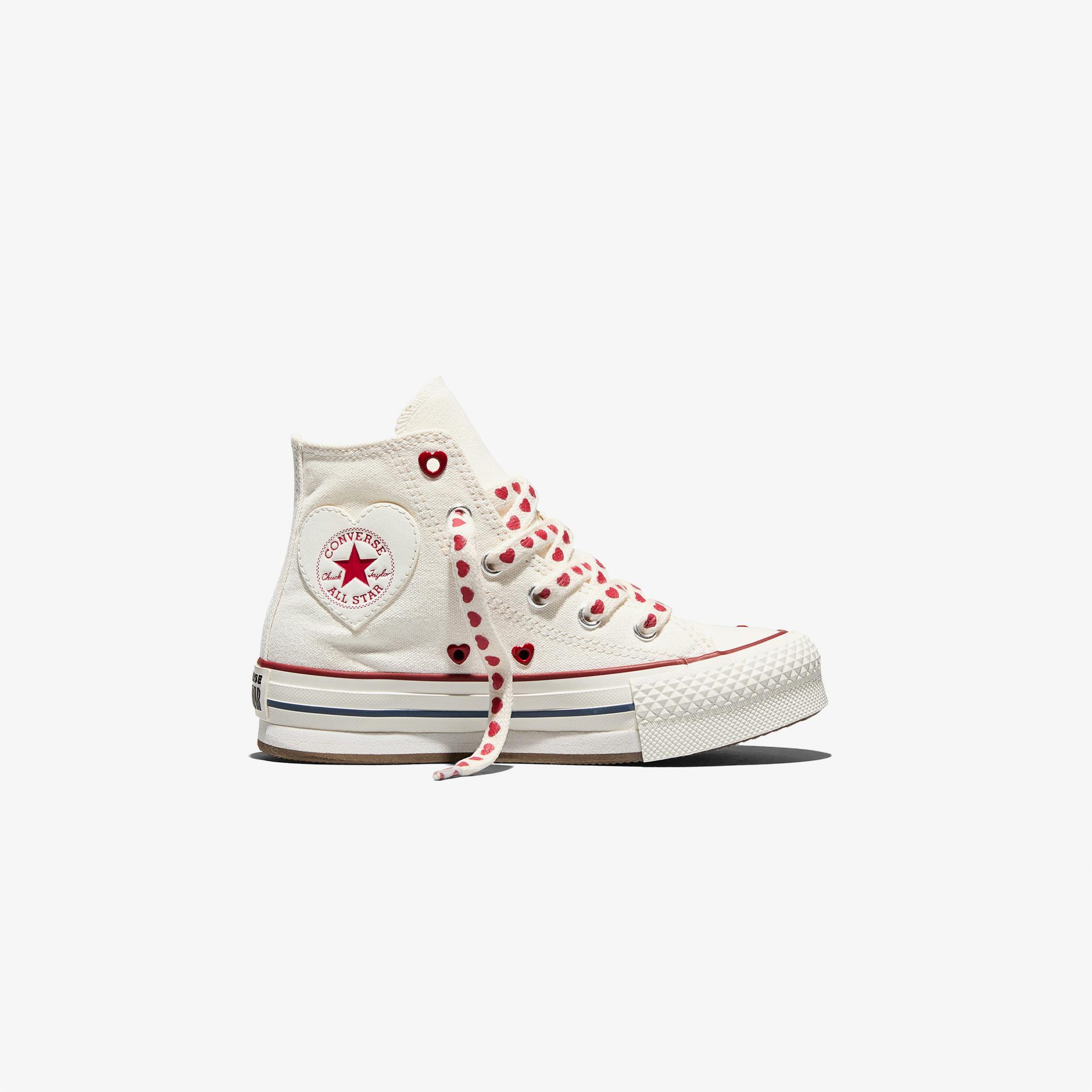 Converse Chucks In Love Chuck Taylor All Star EVA Lift Çocuk Krem Sneaker