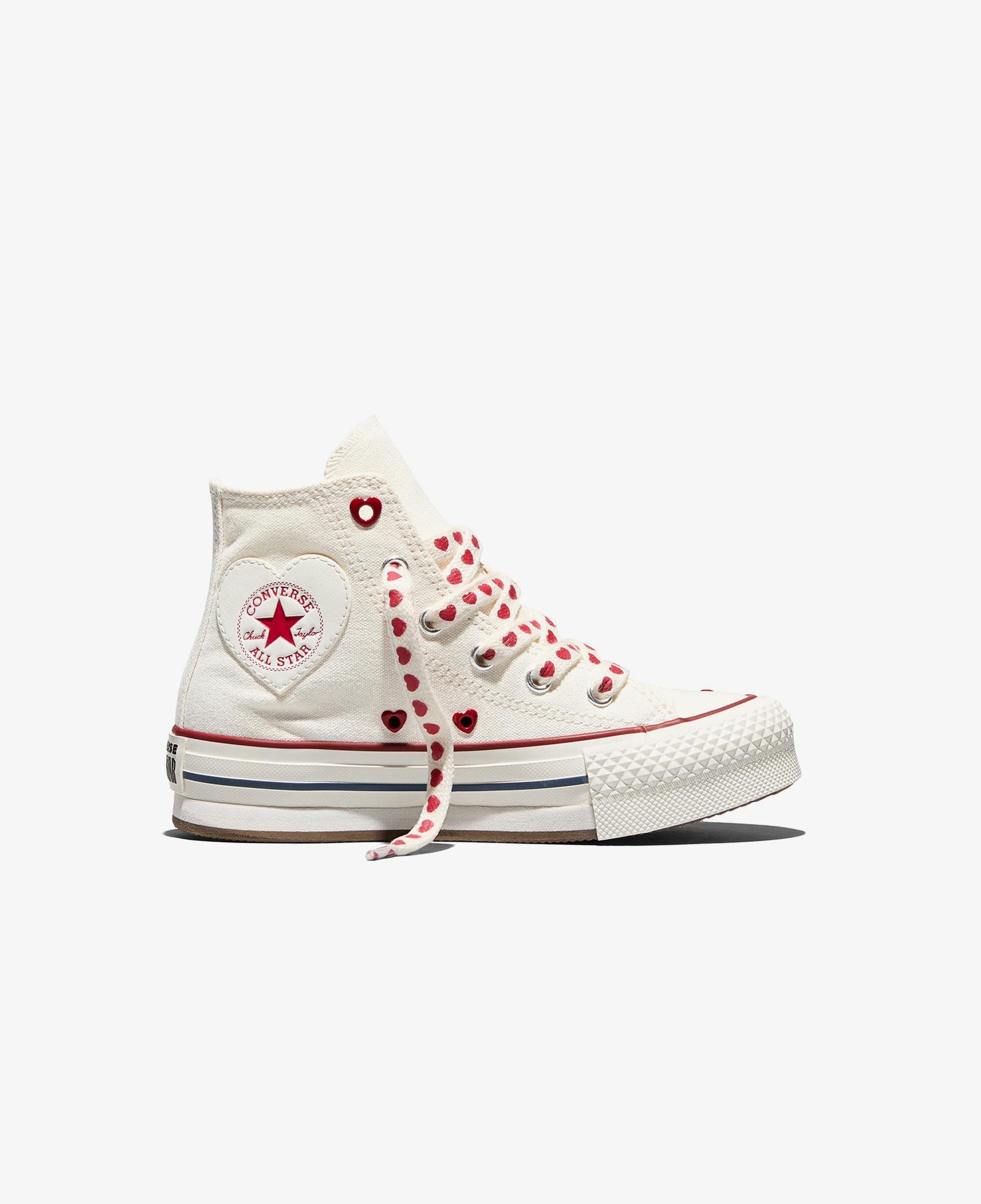 Converse Chucks In Love Chuck Taylor All Star EVA Lift Çocuk Krem Sneaker