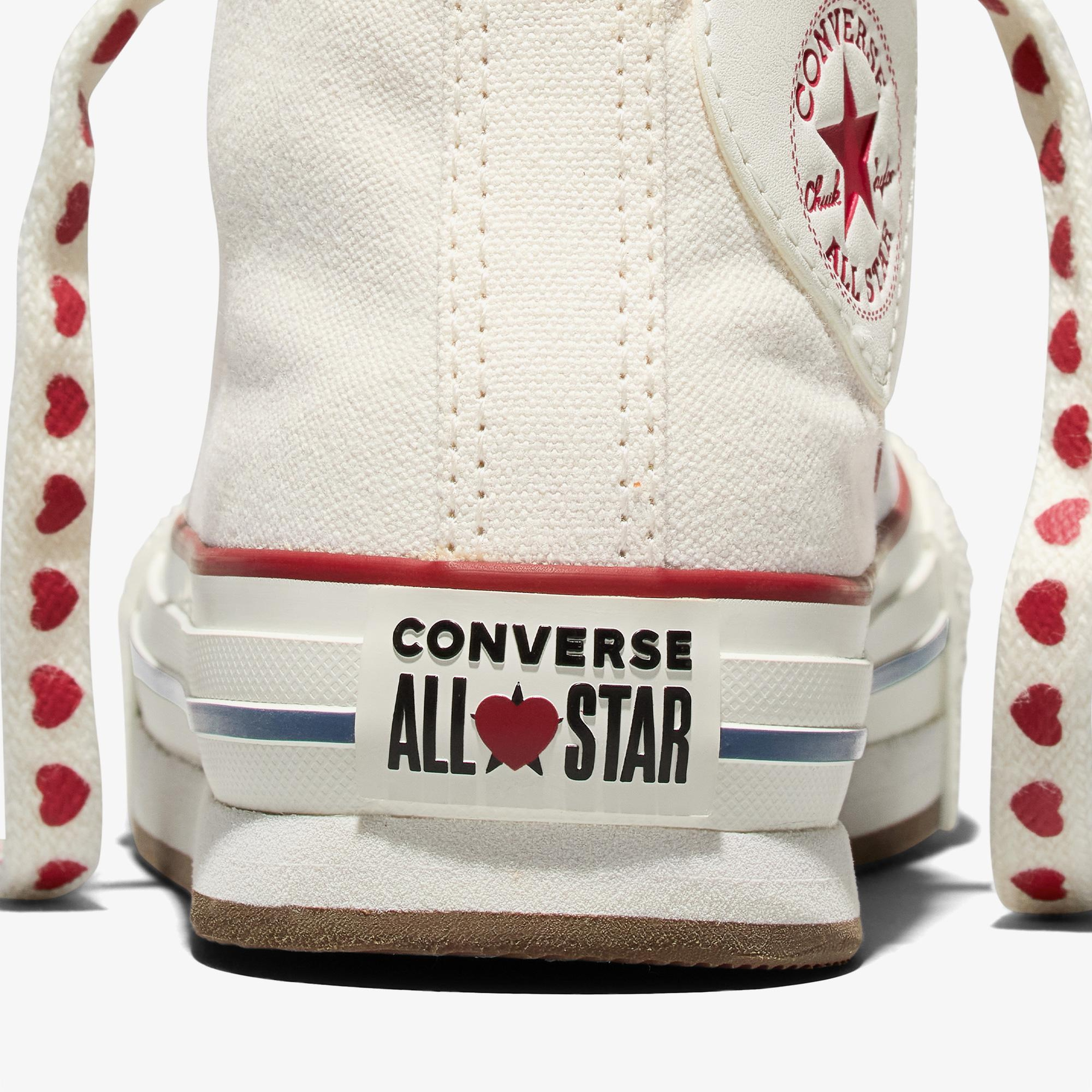 Converse Chucks In Love Chuck Taylor All Star EVA Lift Çocuk Krem Sneaker