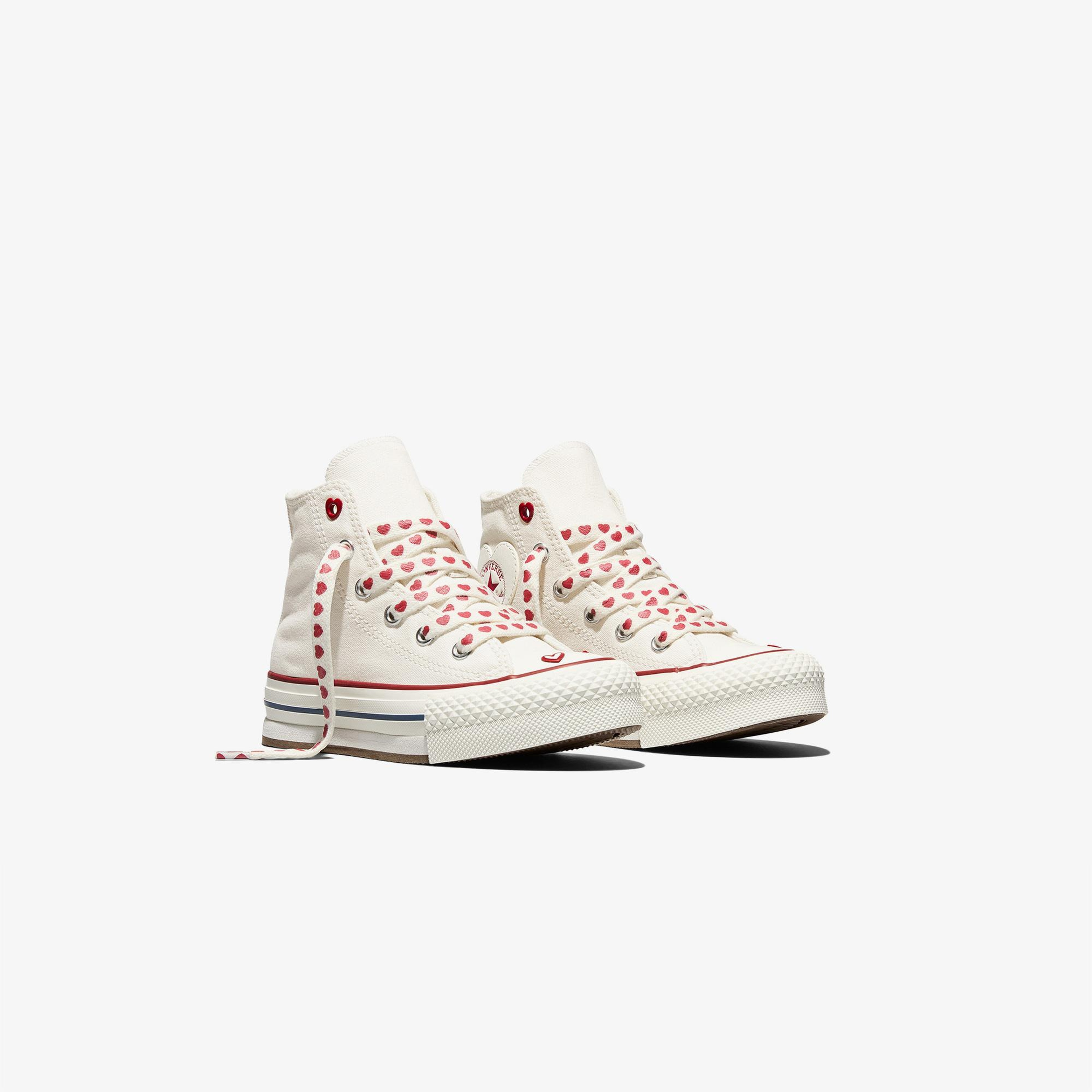 Converse Chucks In Love Chuck Taylor All Star EVA Lift Çocuk Krem Sneaker