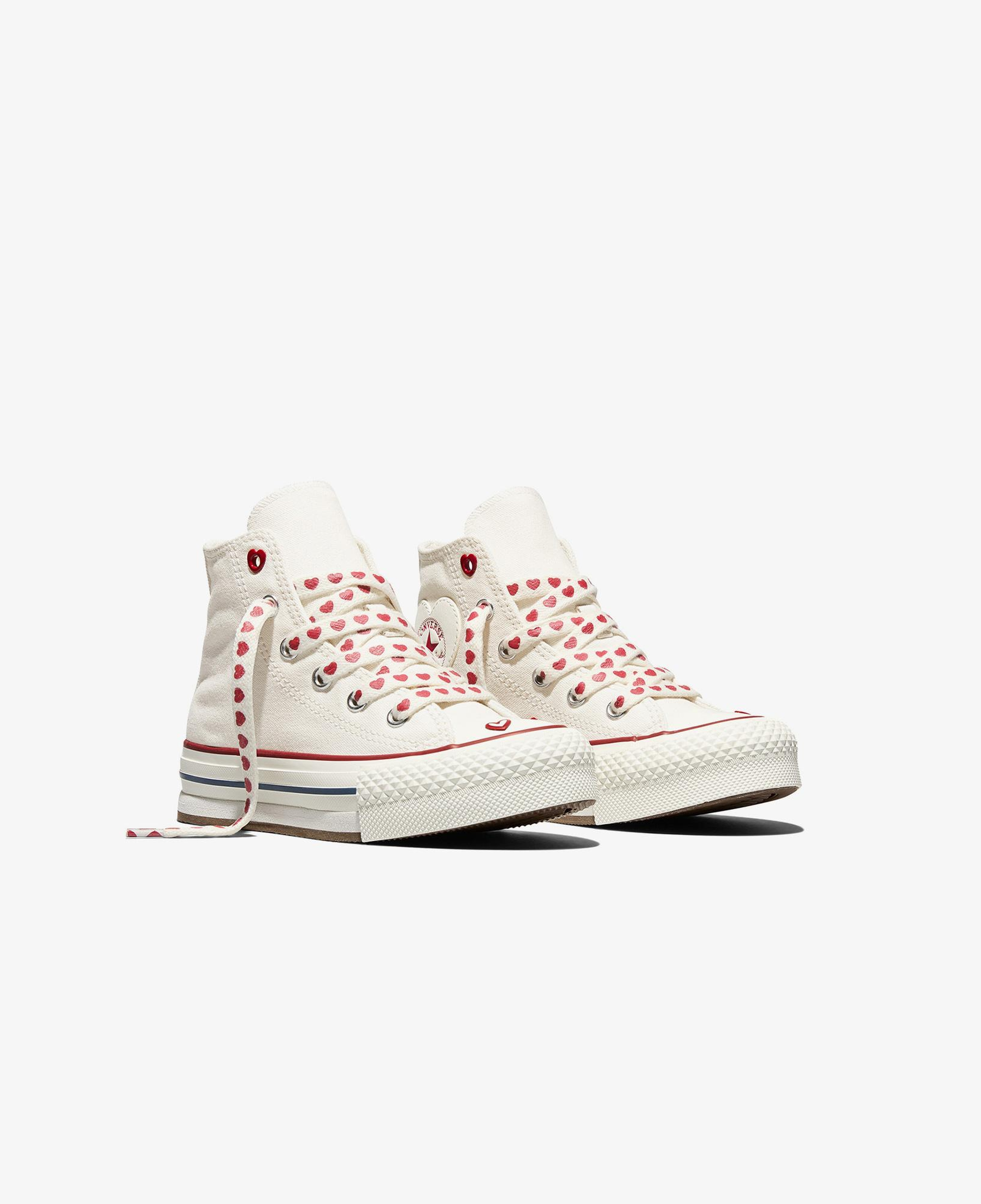 Converse Chucks In Love Chuck Taylor All Star EVA Lift Çocuk Krem Sneaker