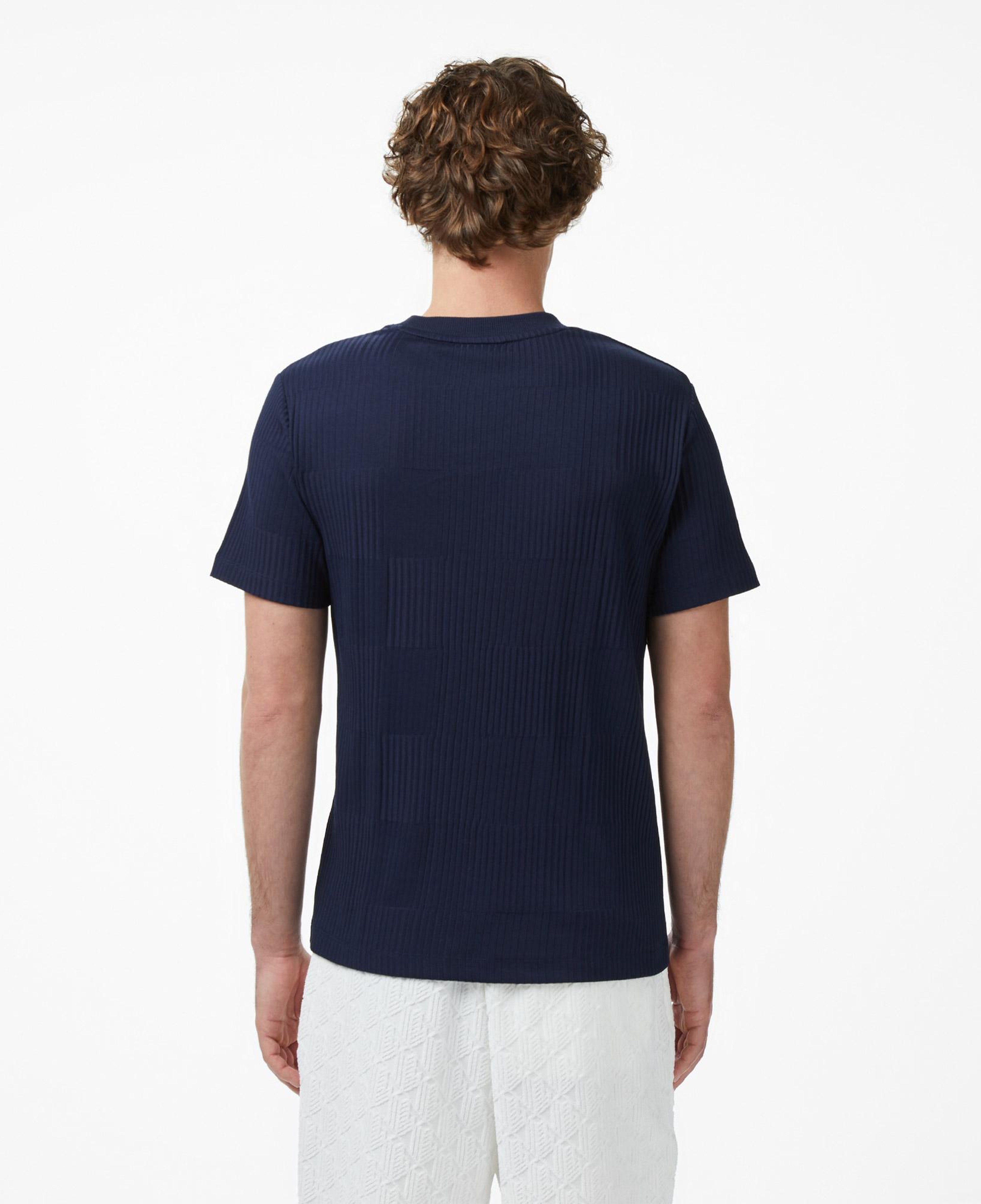 Lacoste Erkek Regular Fit Bisiklet Yaka Çizgili Lacivert T-Shirt