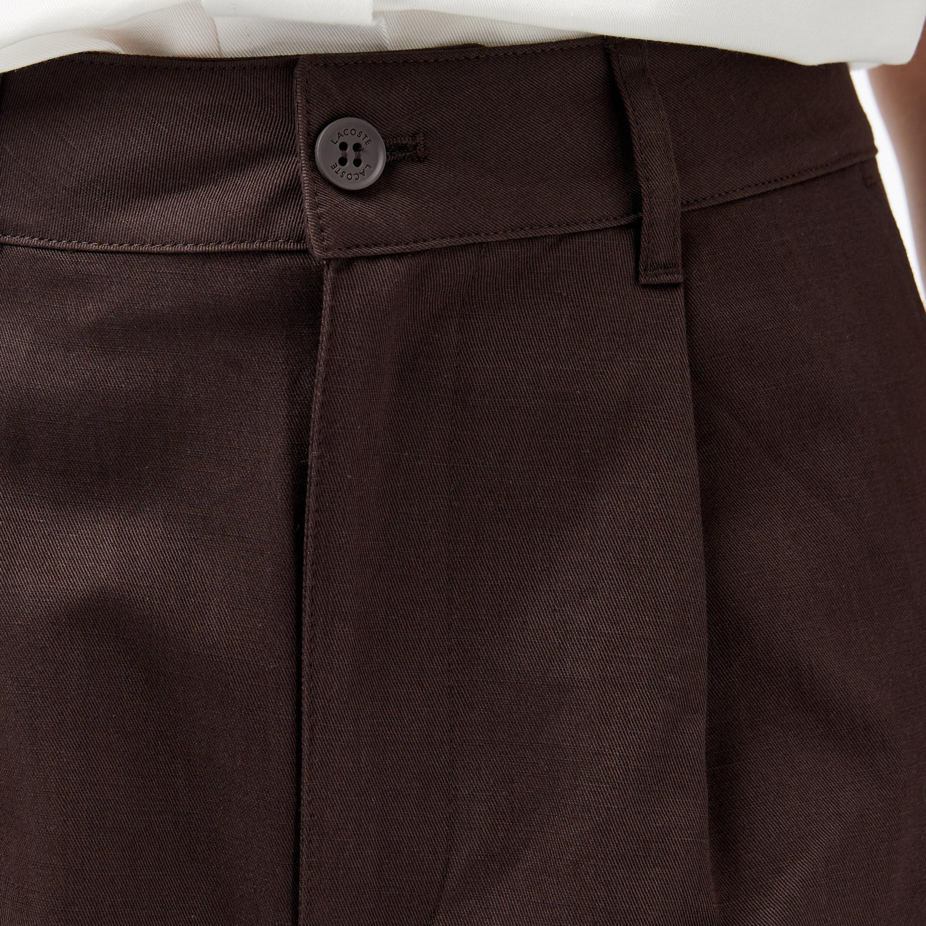 Lacoste Kadın Relaxed Fit Kahverengi Pantolon
