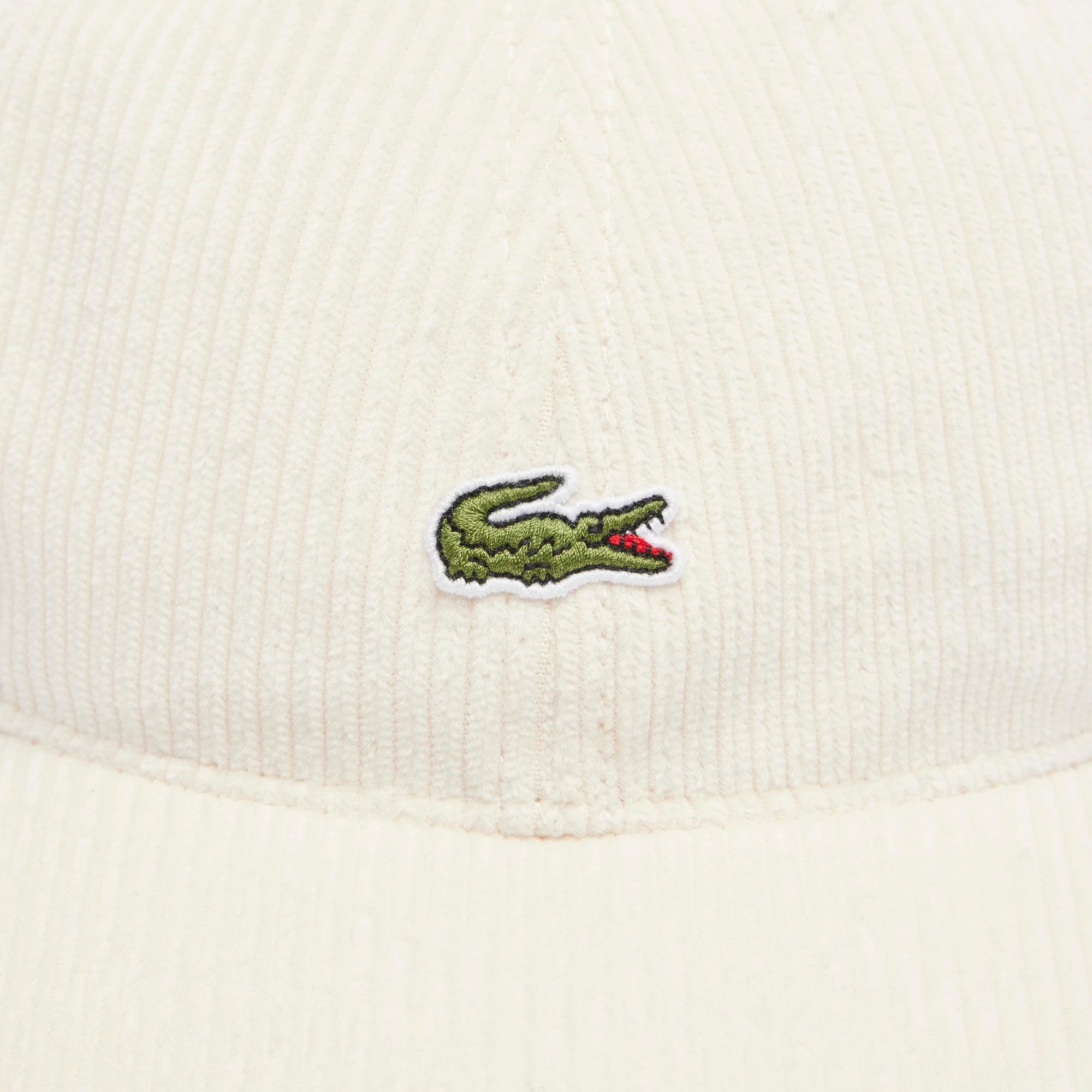 Lacoste Unisex Kadife Beyaz Şapka