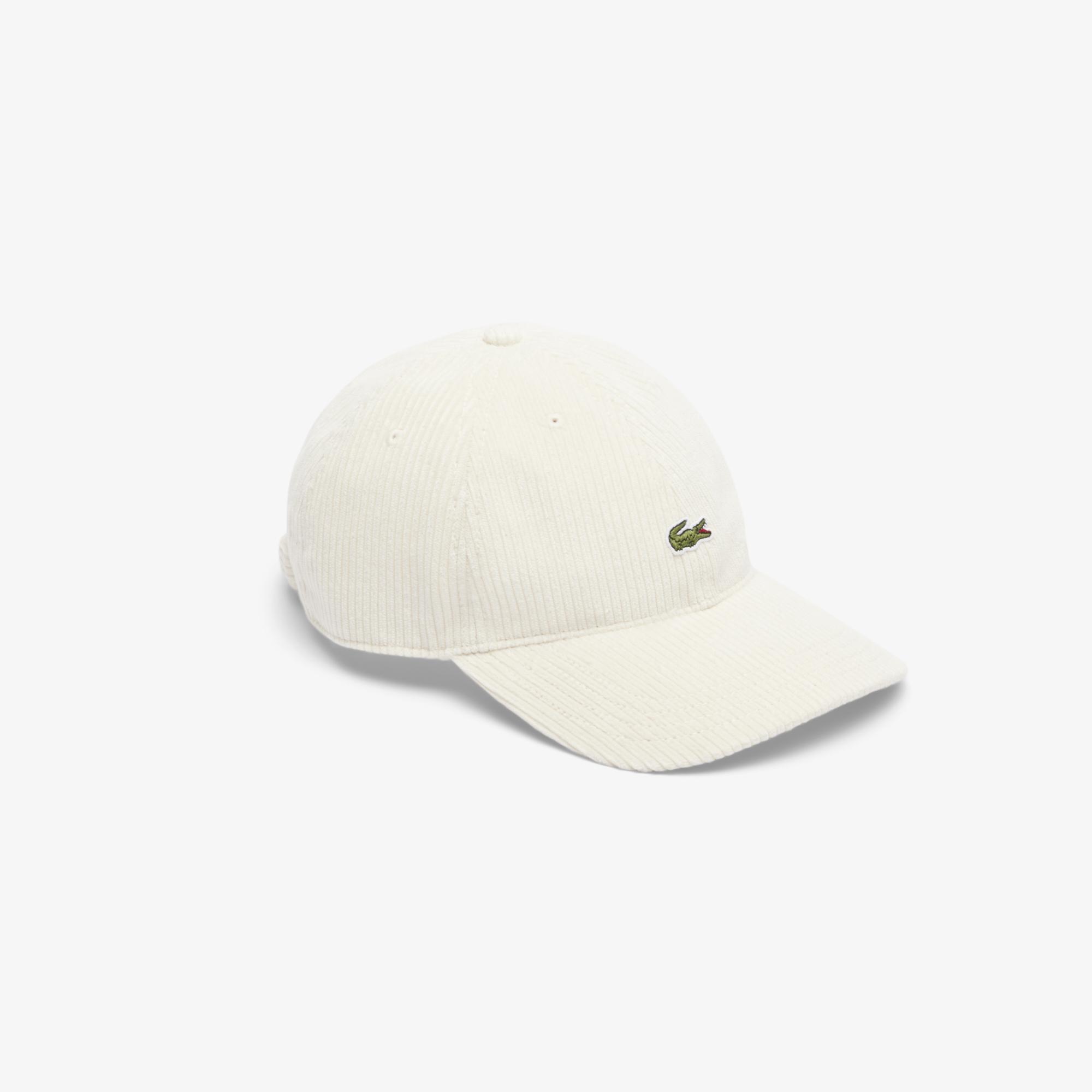 Lacoste Unisex Kadife Beyaz Şapka