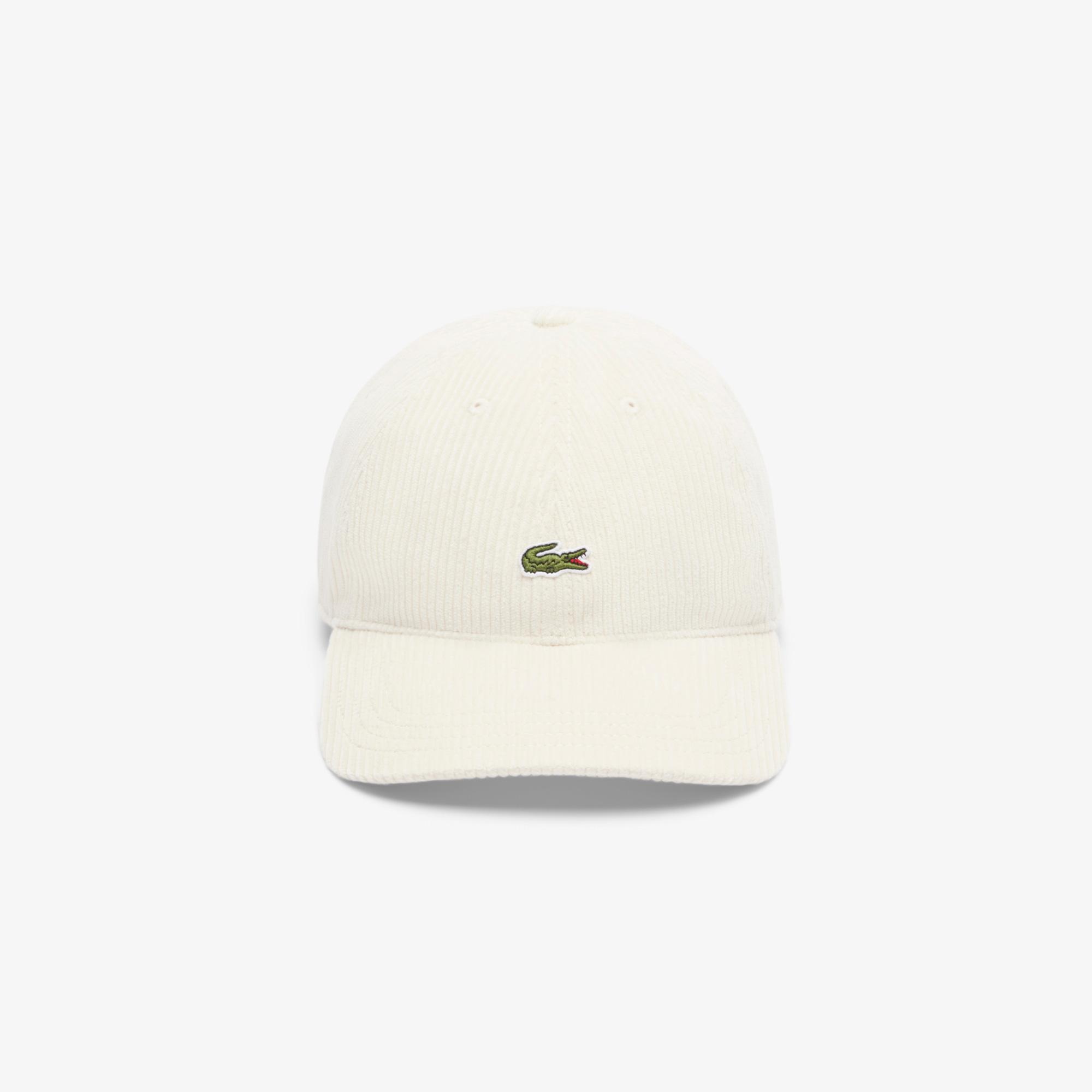 Lacoste Unisex Kadife Beyaz Şapka