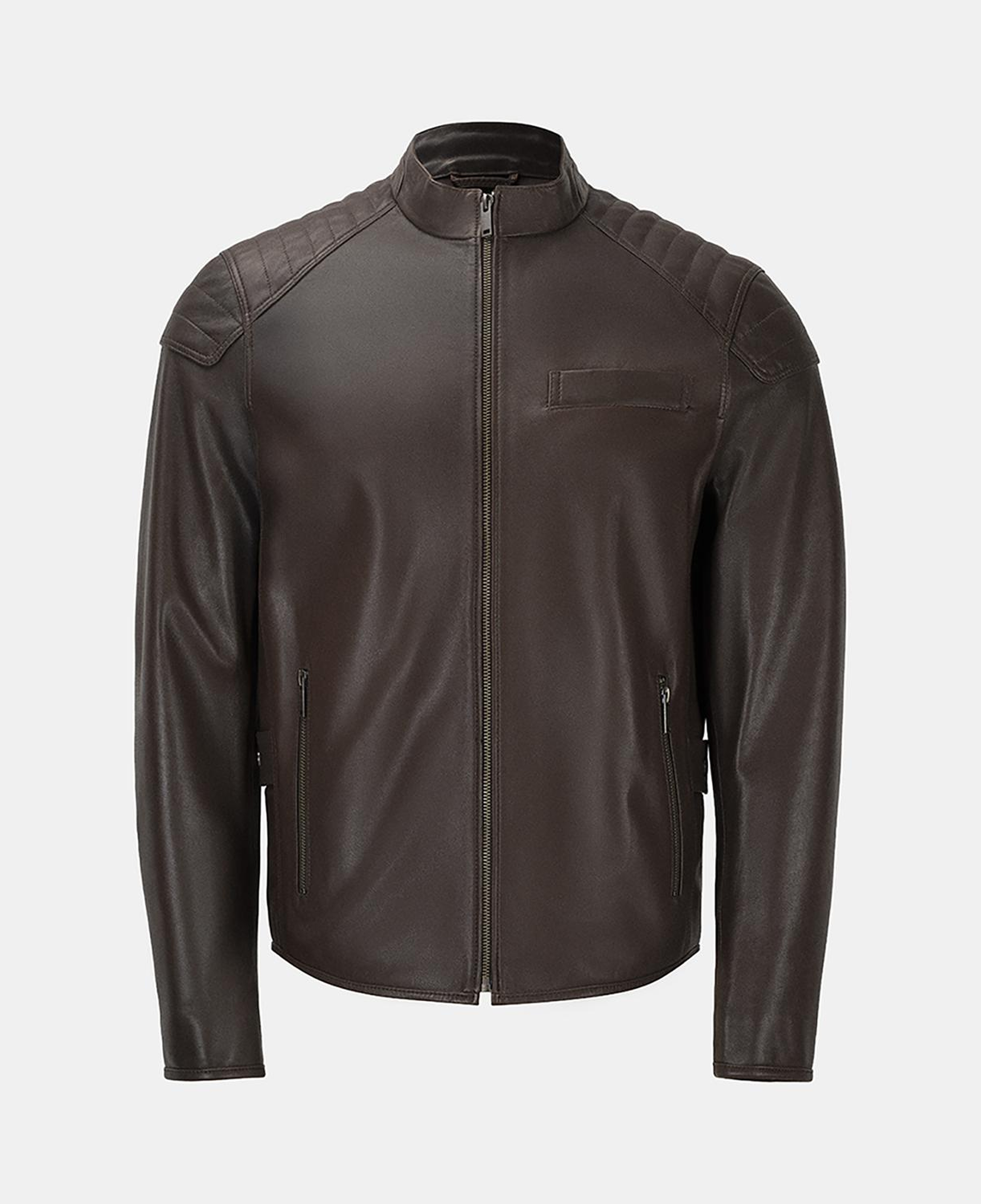 Dugan Kahve Erkek Deri Mont