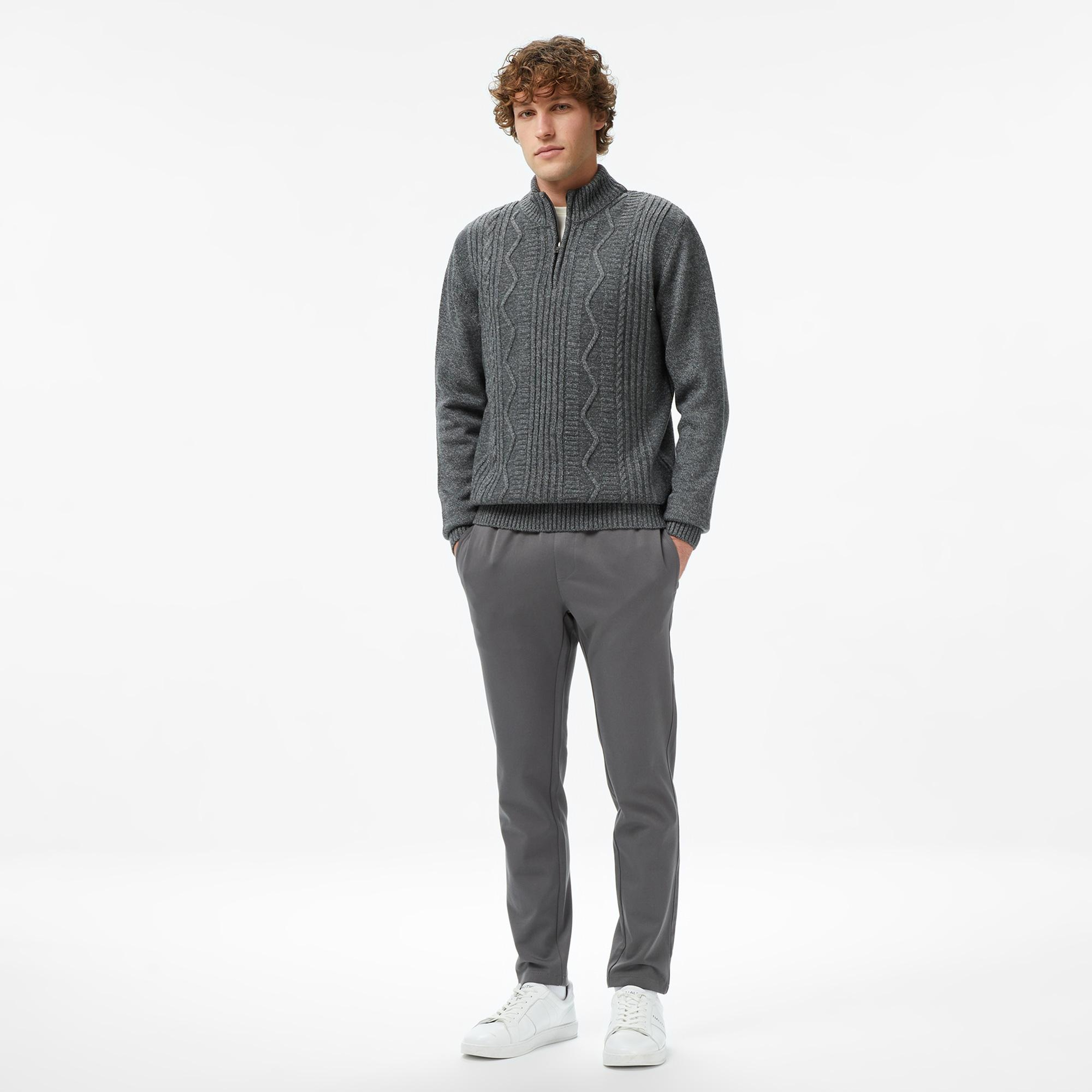 Nautica Erkek Gri Triko