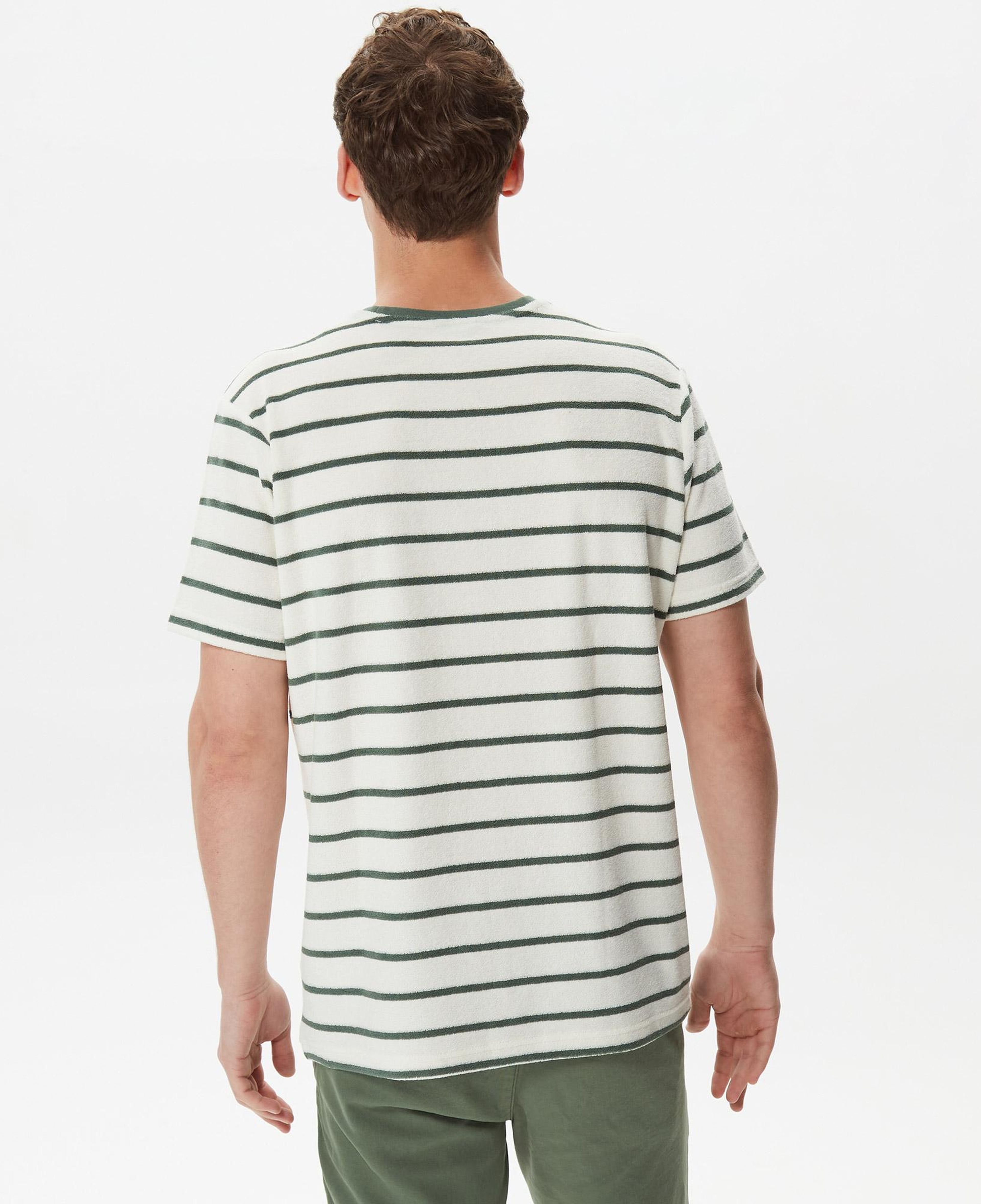 Nautica Erkek Yeşil Çizgili T-Shirt