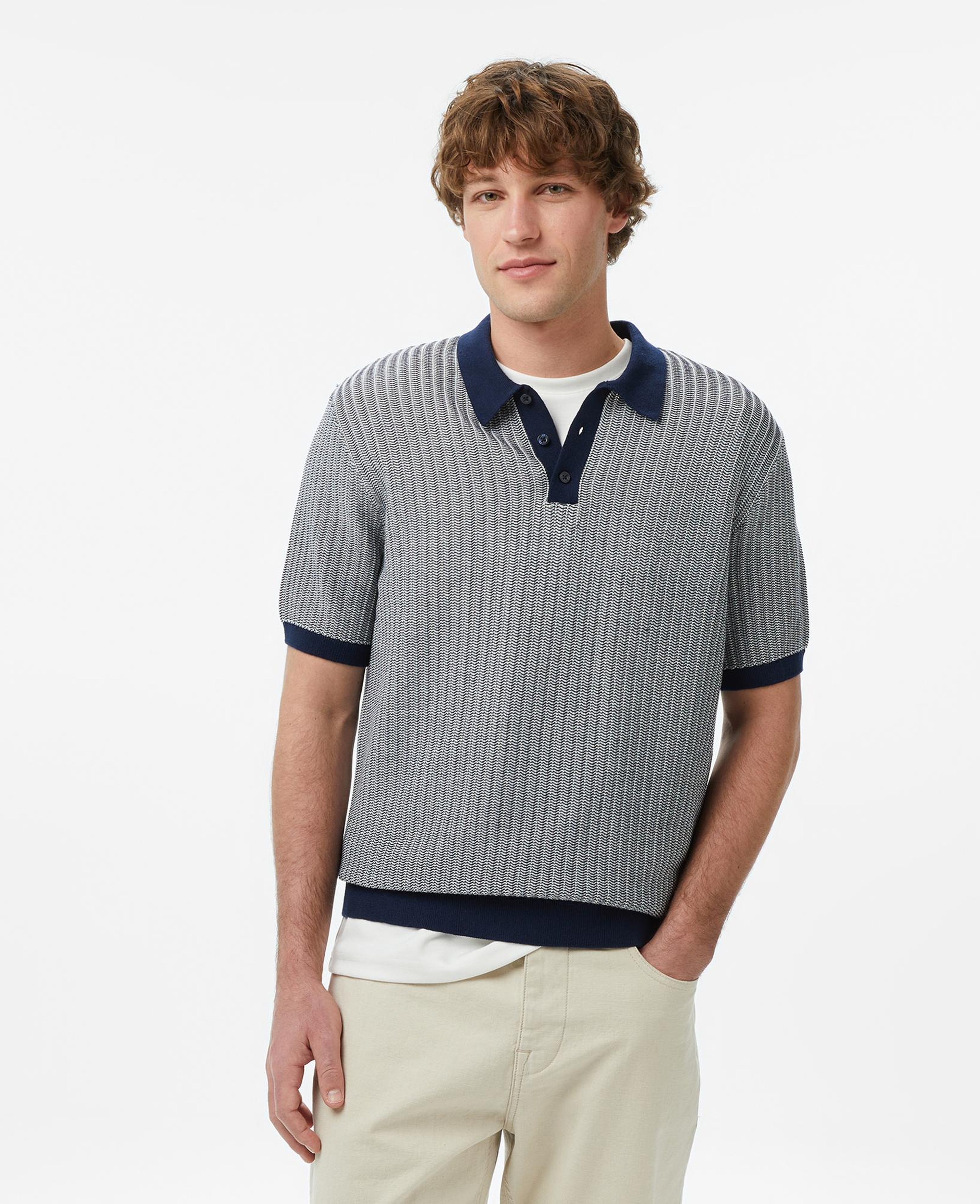 Nautica Erkek Lacivert Regular Fit Kısa Kollu Triko