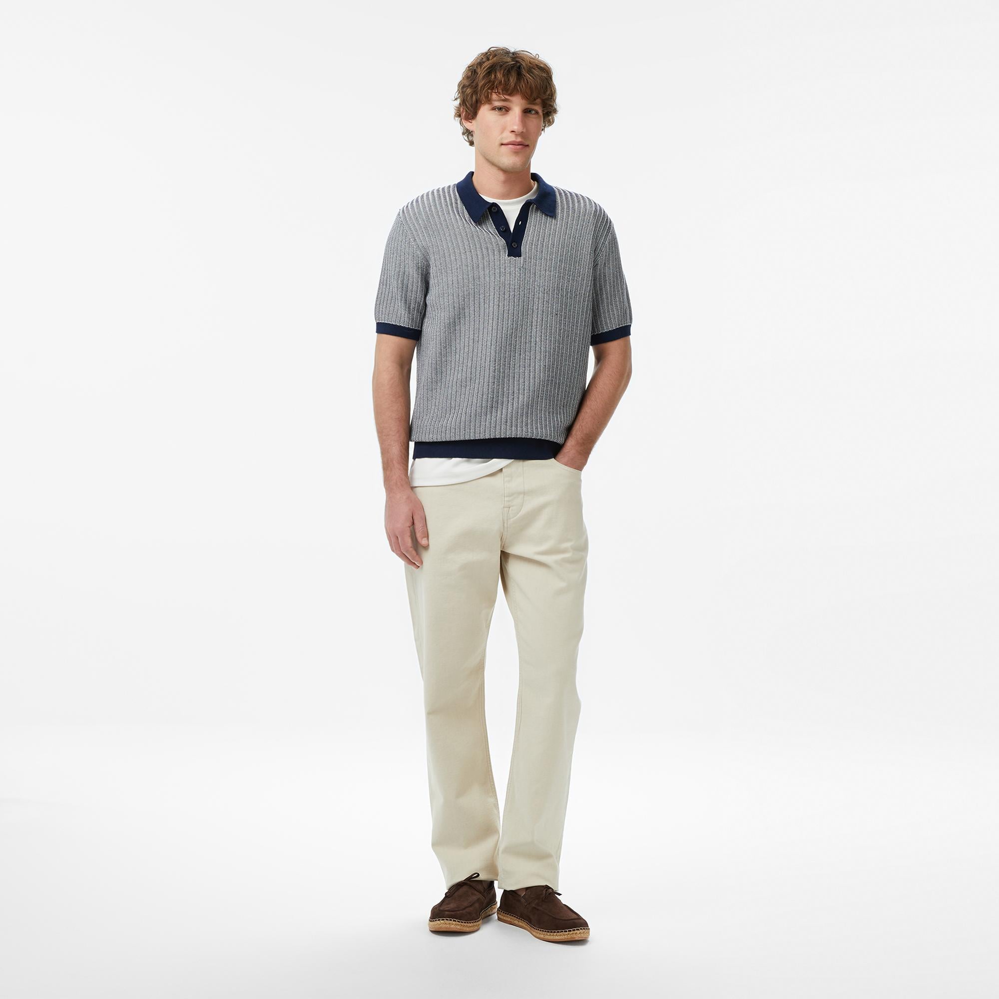 Nautica Erkek Lacivert Regular Fit Kısa Kollu Triko