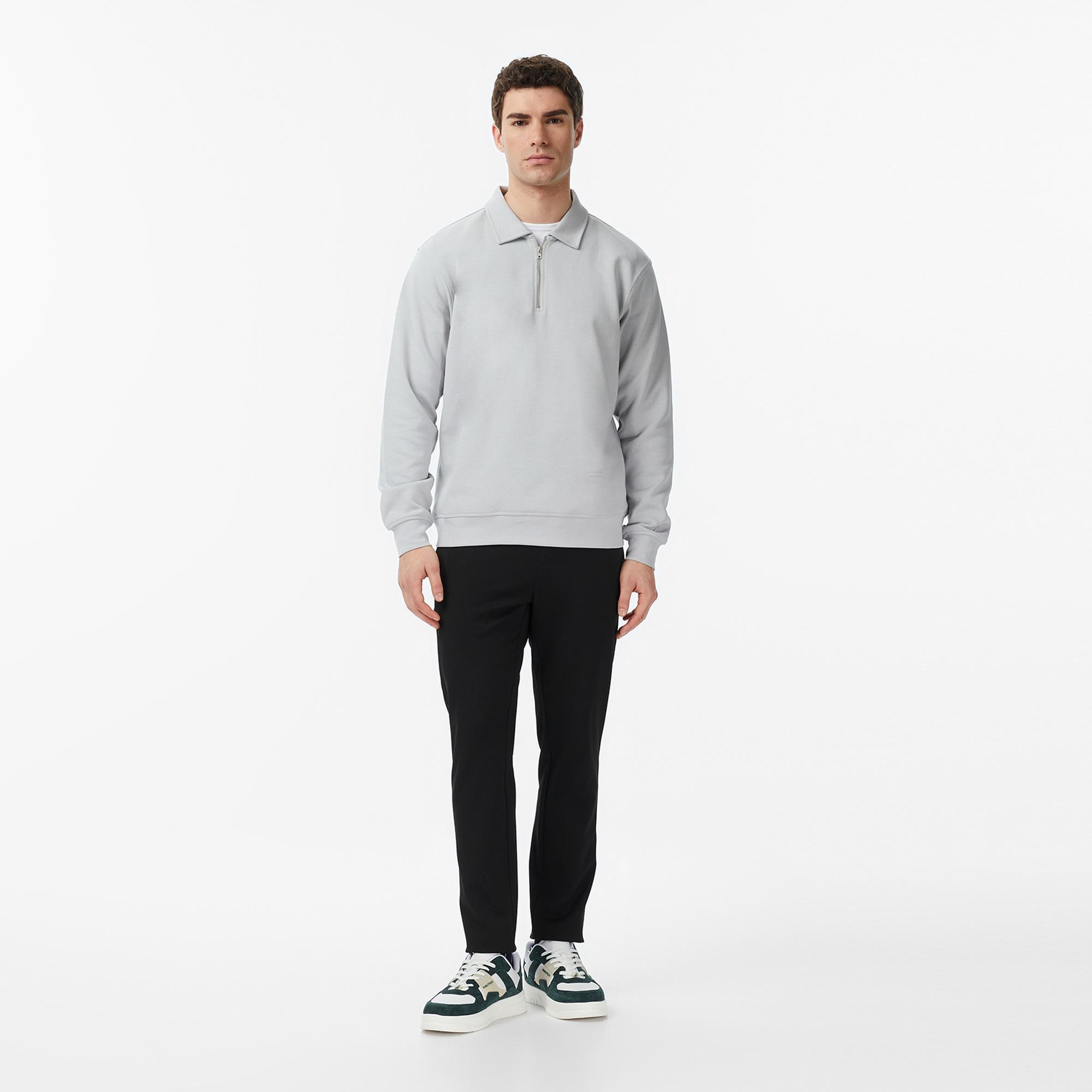 Nautica Erkek Gri Regular Fit Sweatshirt