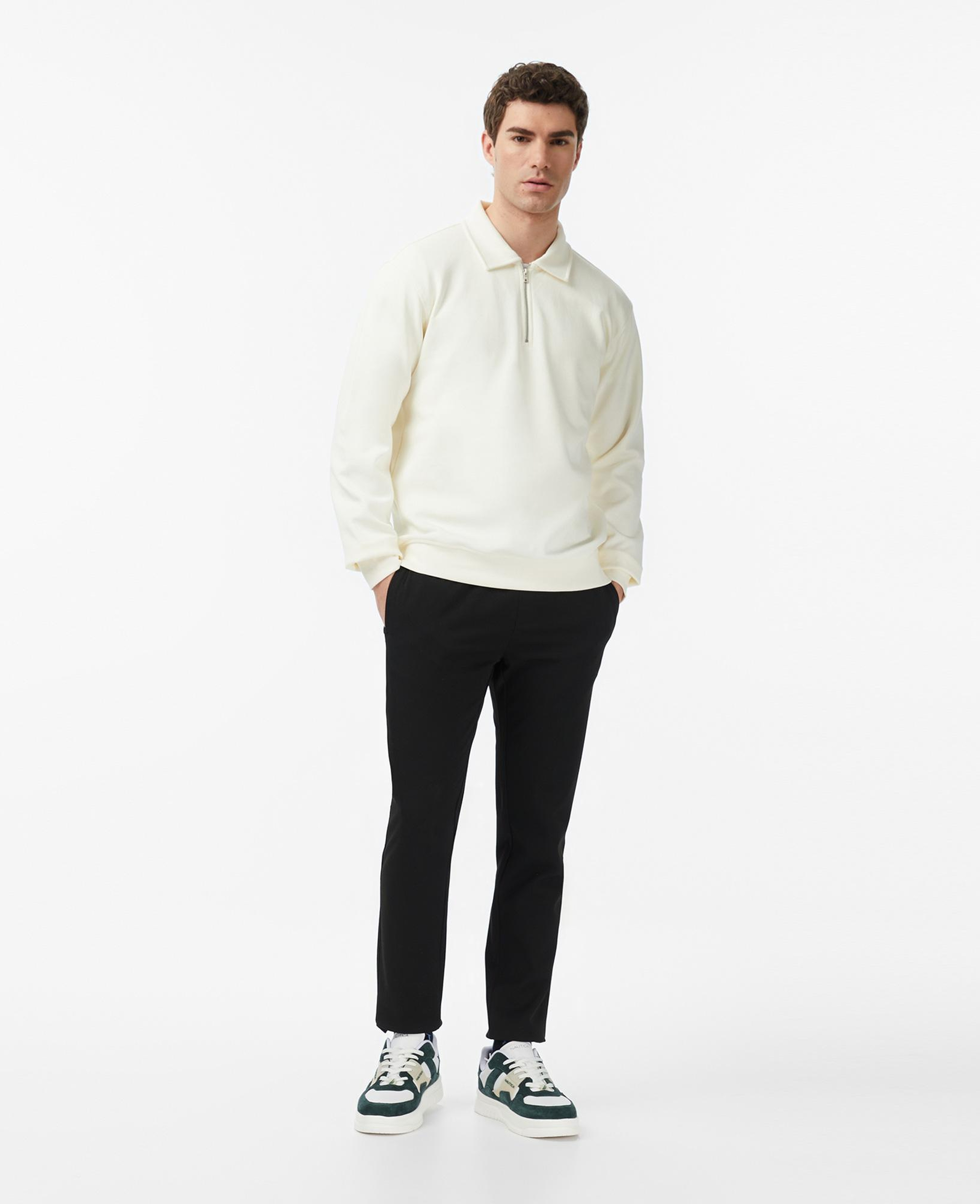 Nautica Erkek Ekru Regular Fit Sweatshirt