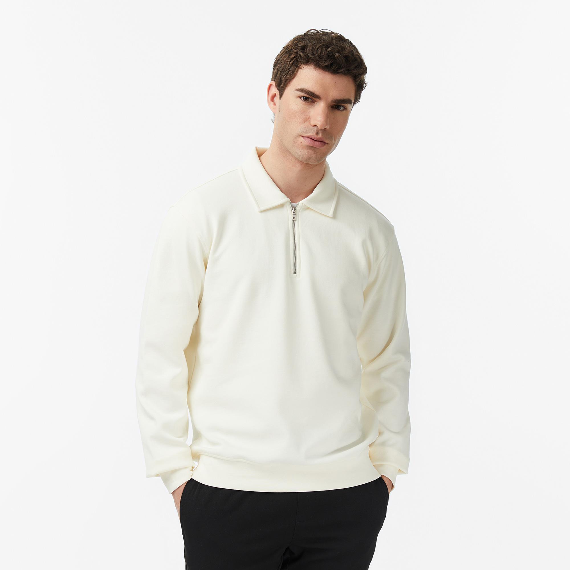 Nautica Erkek Ekru Regular Fit Sweatshirt