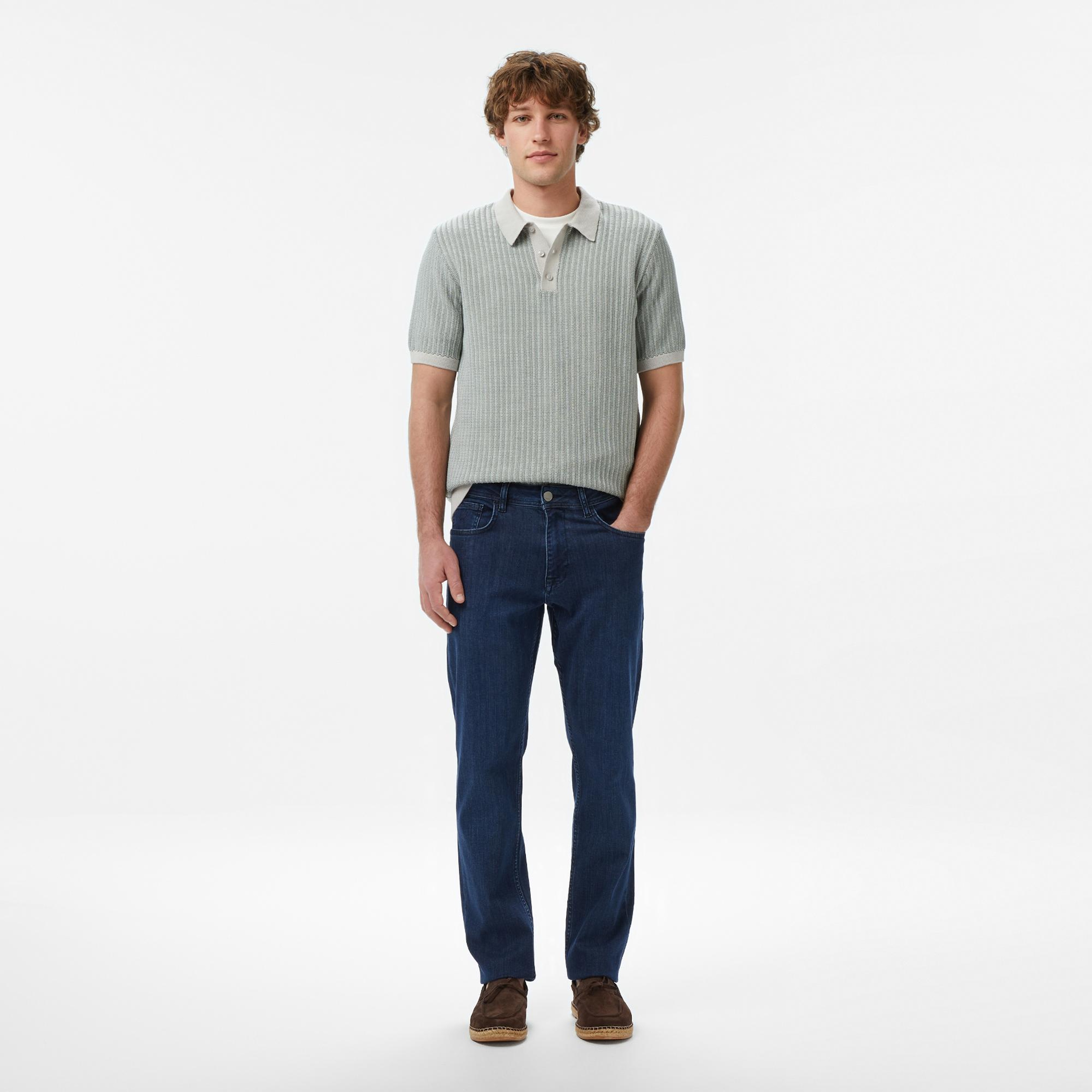 Nautica Erkek Gri Regular Fit Kısa Kollu Triko