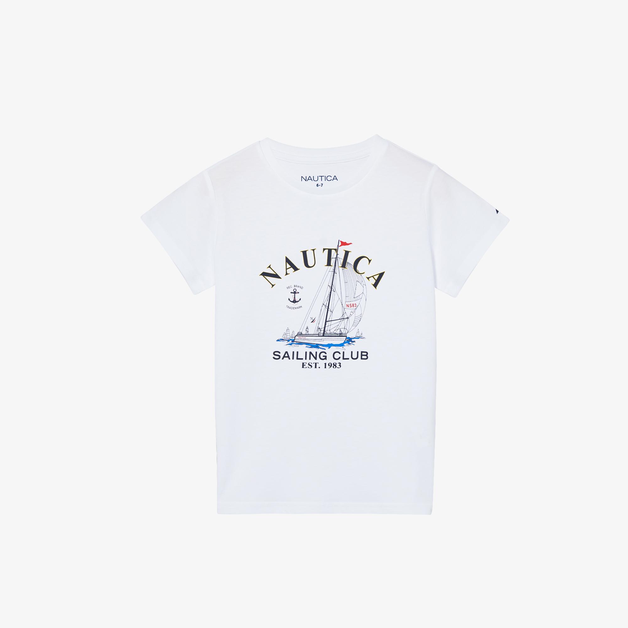 Nautica Erkek Çocuk Beyaz Baskılı T-Shirt