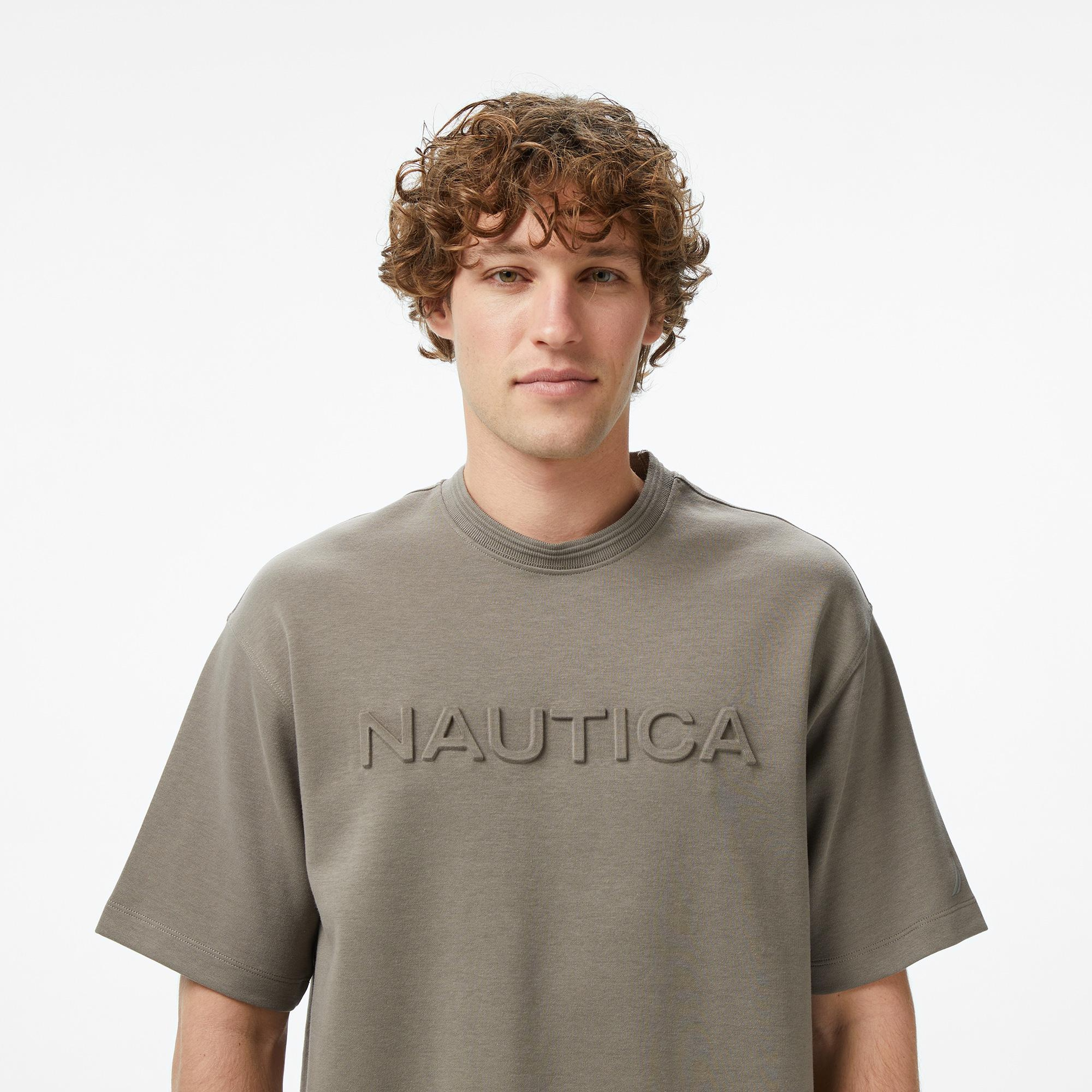 Nautica Erkek Kahverengi Regular Fit Baskılı T-Shirt