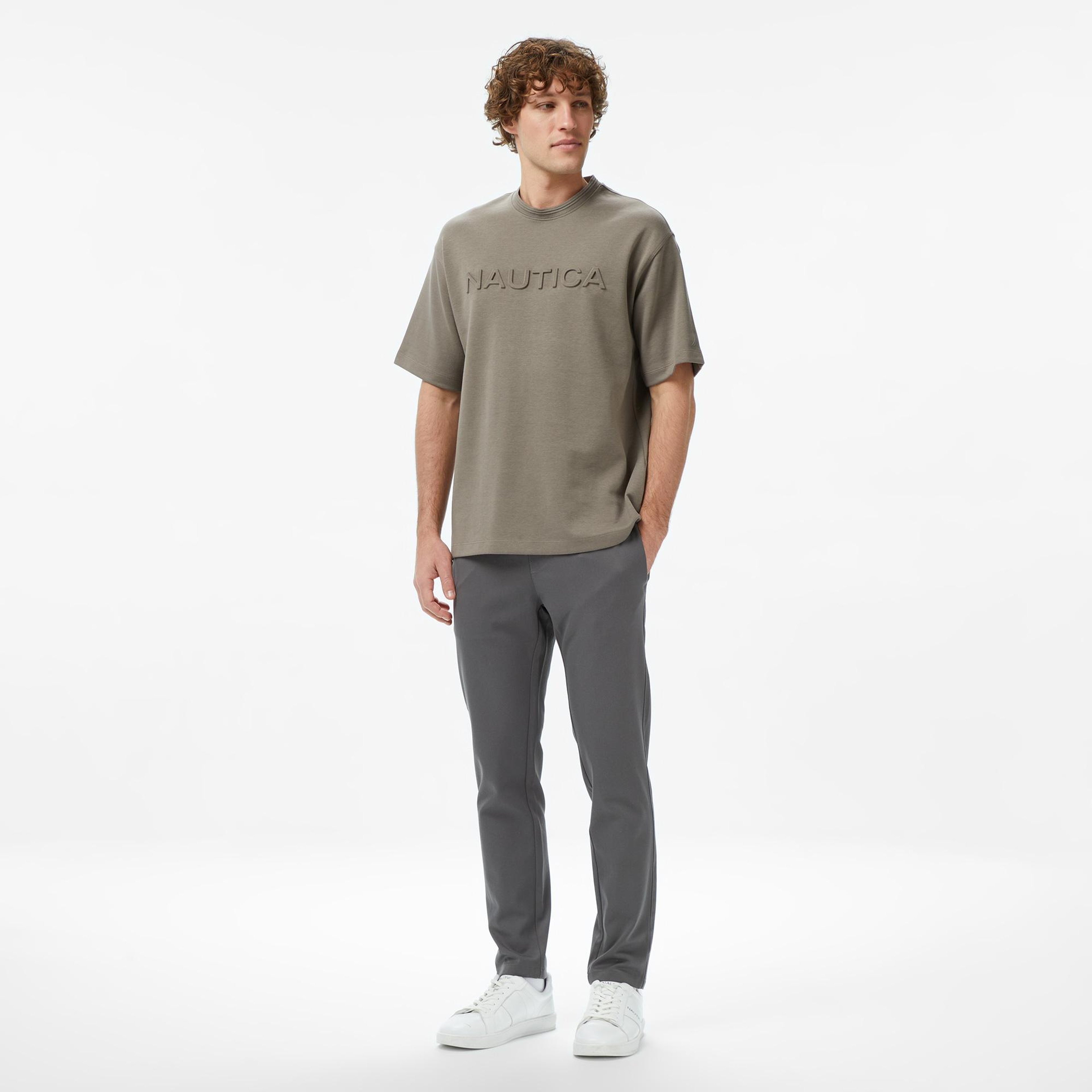 Nautica Erkek Kahverengi Regular Fit Baskılı T-Shirt
