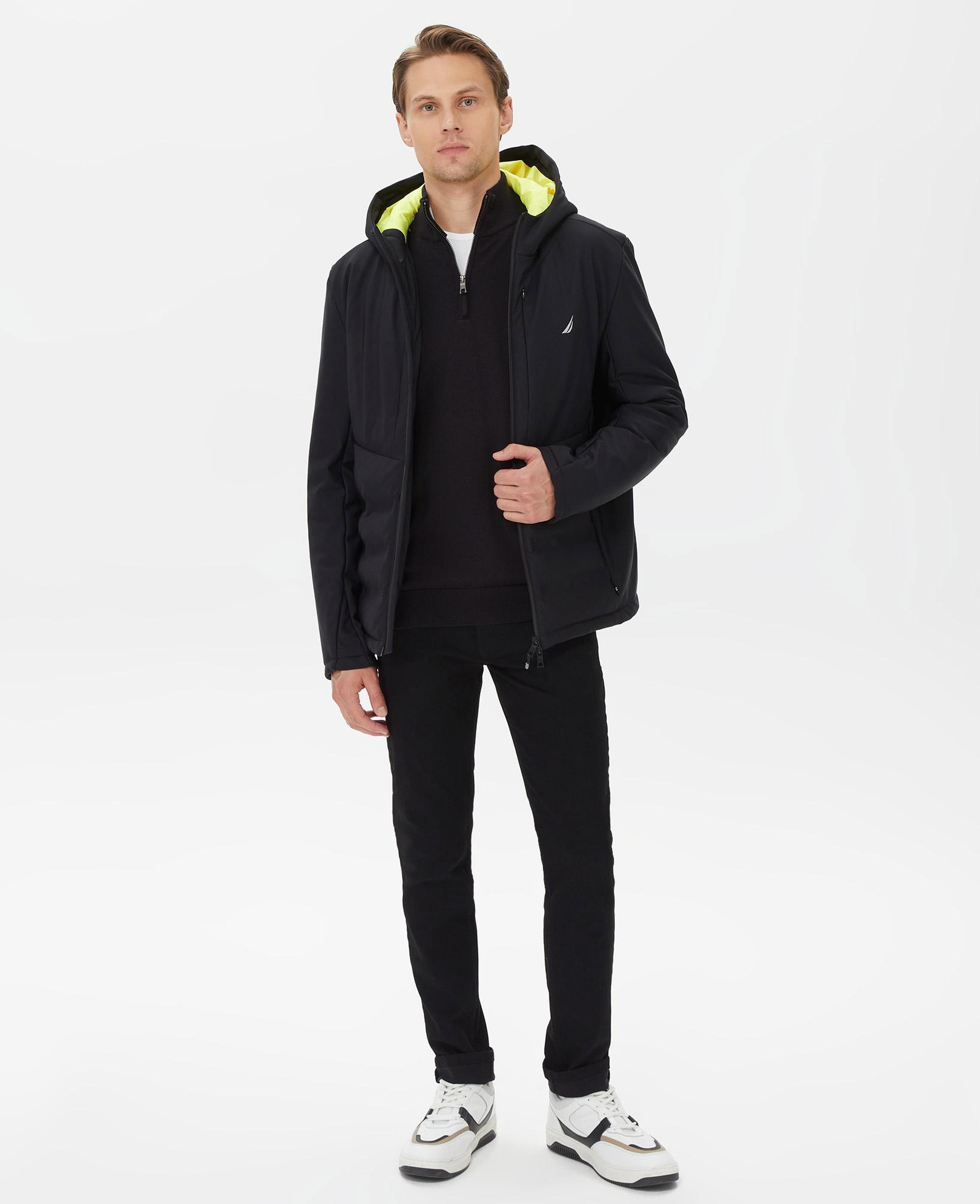 Nautica Erkek Siyah Standart Fit Mont