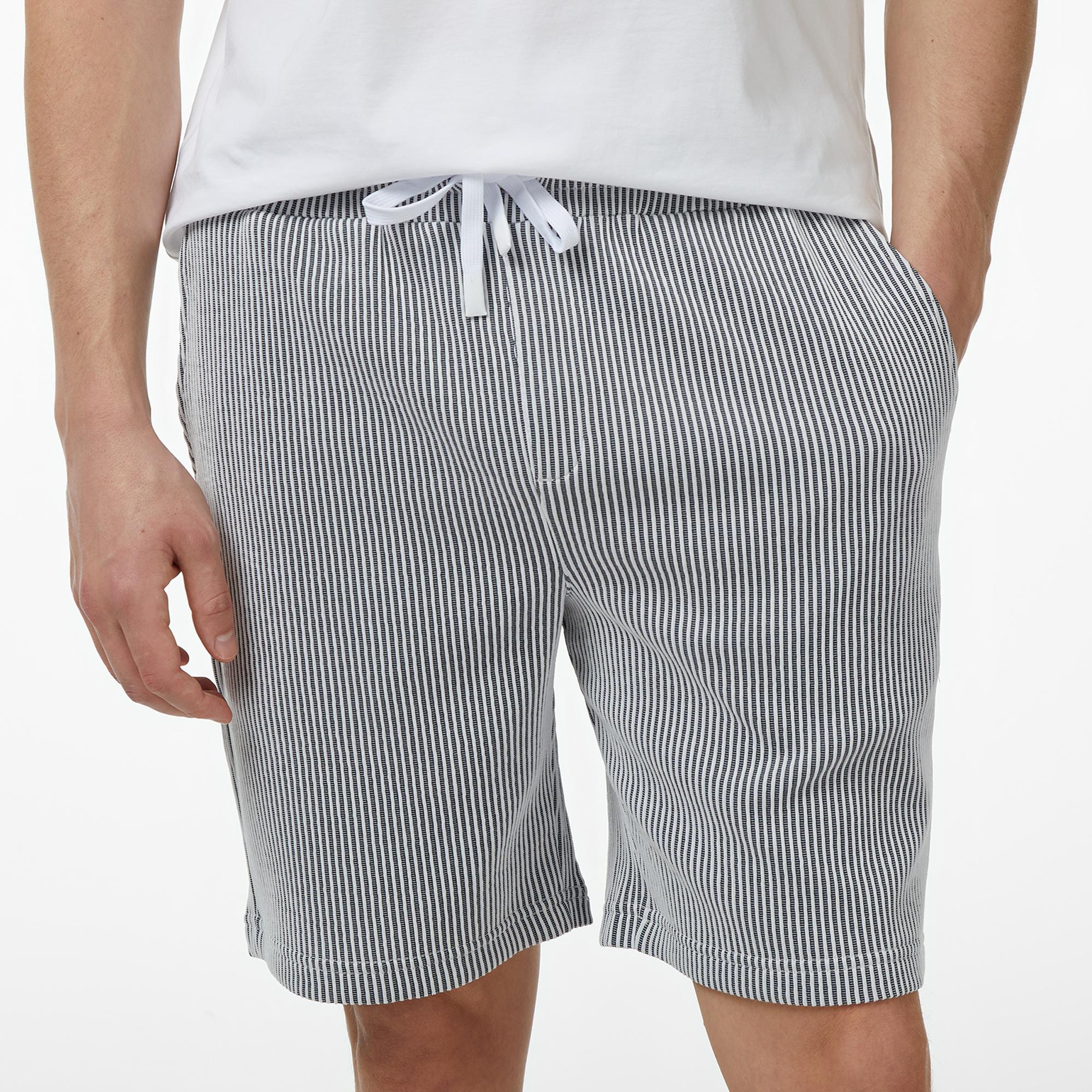 Nautica Erkek Lacivert Regular Fit Çizgili Şort