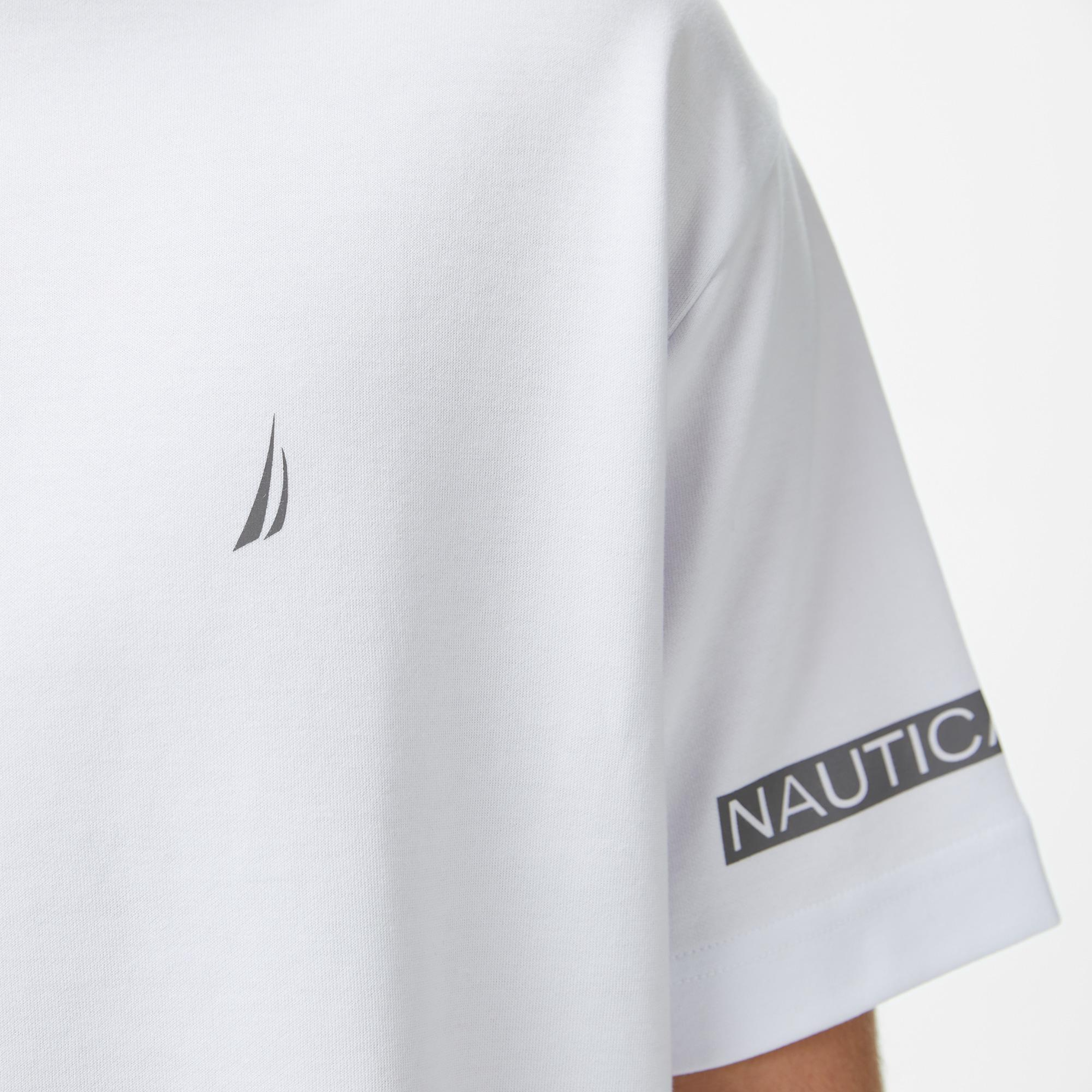Nautica Erkek Beyaz Oversize T-Shirt