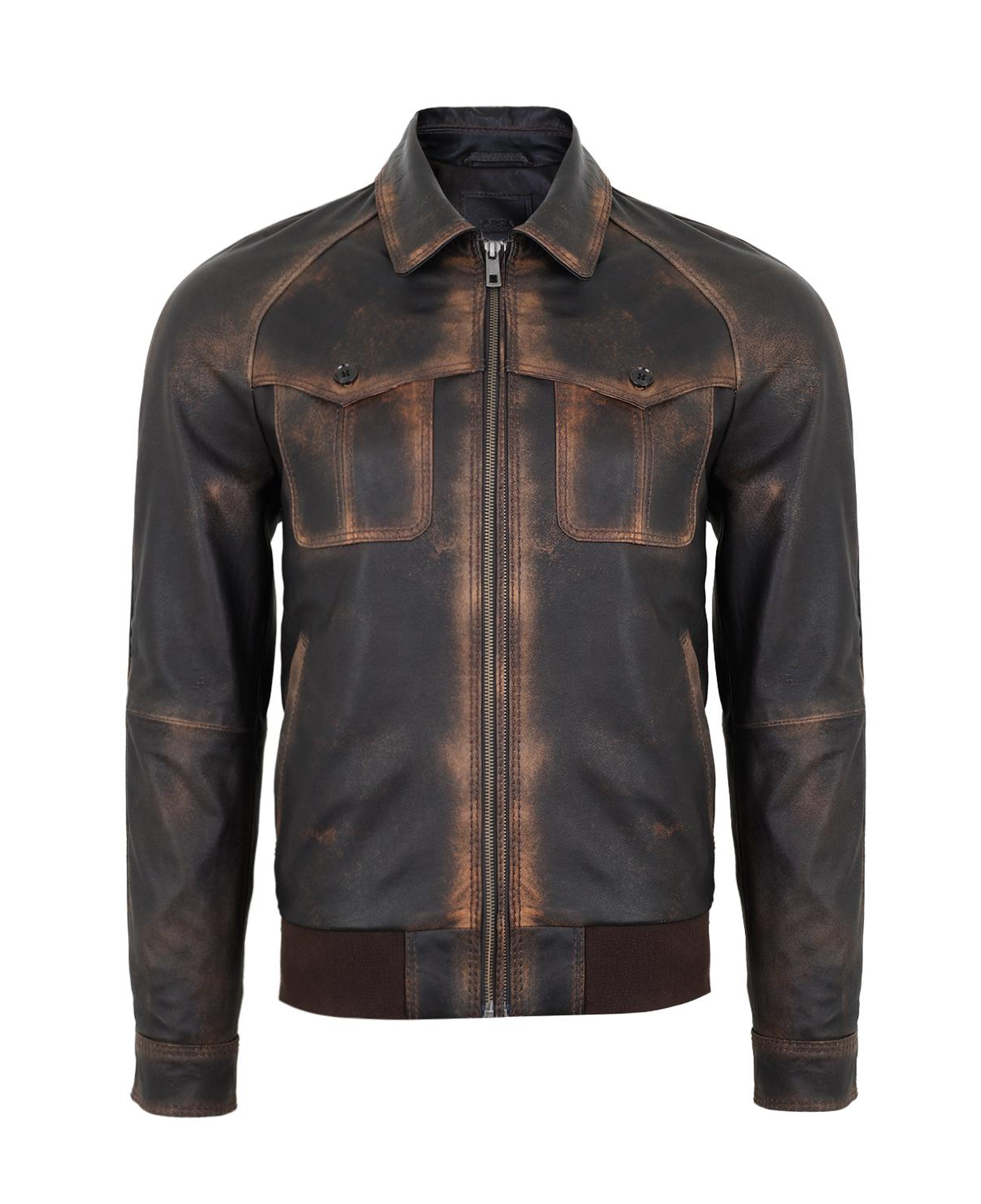 Akon Kahve Erkek Vintage Deri Mont