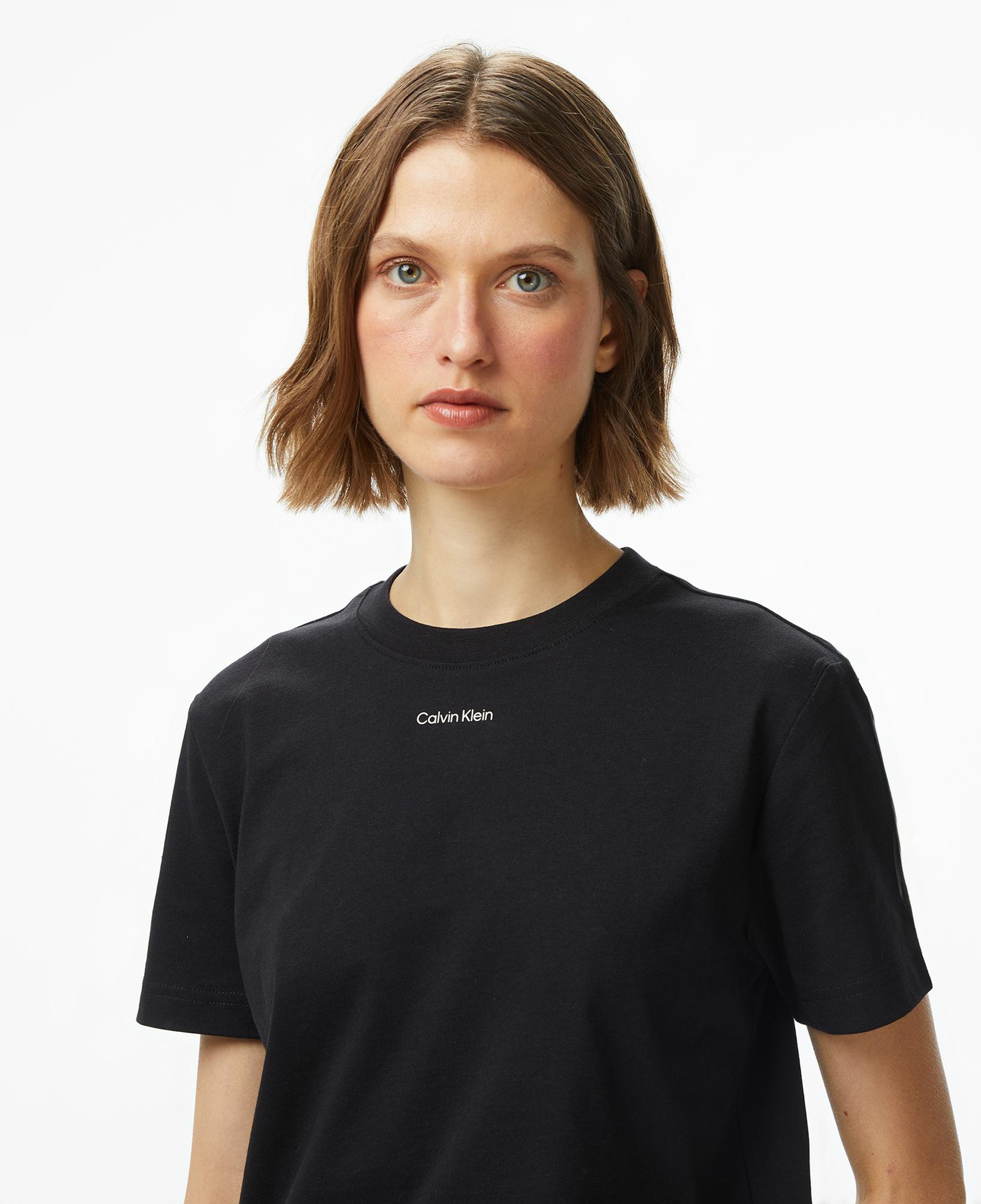 Calvin Klein Classic Logo Kadın Siyah T-Shirt
