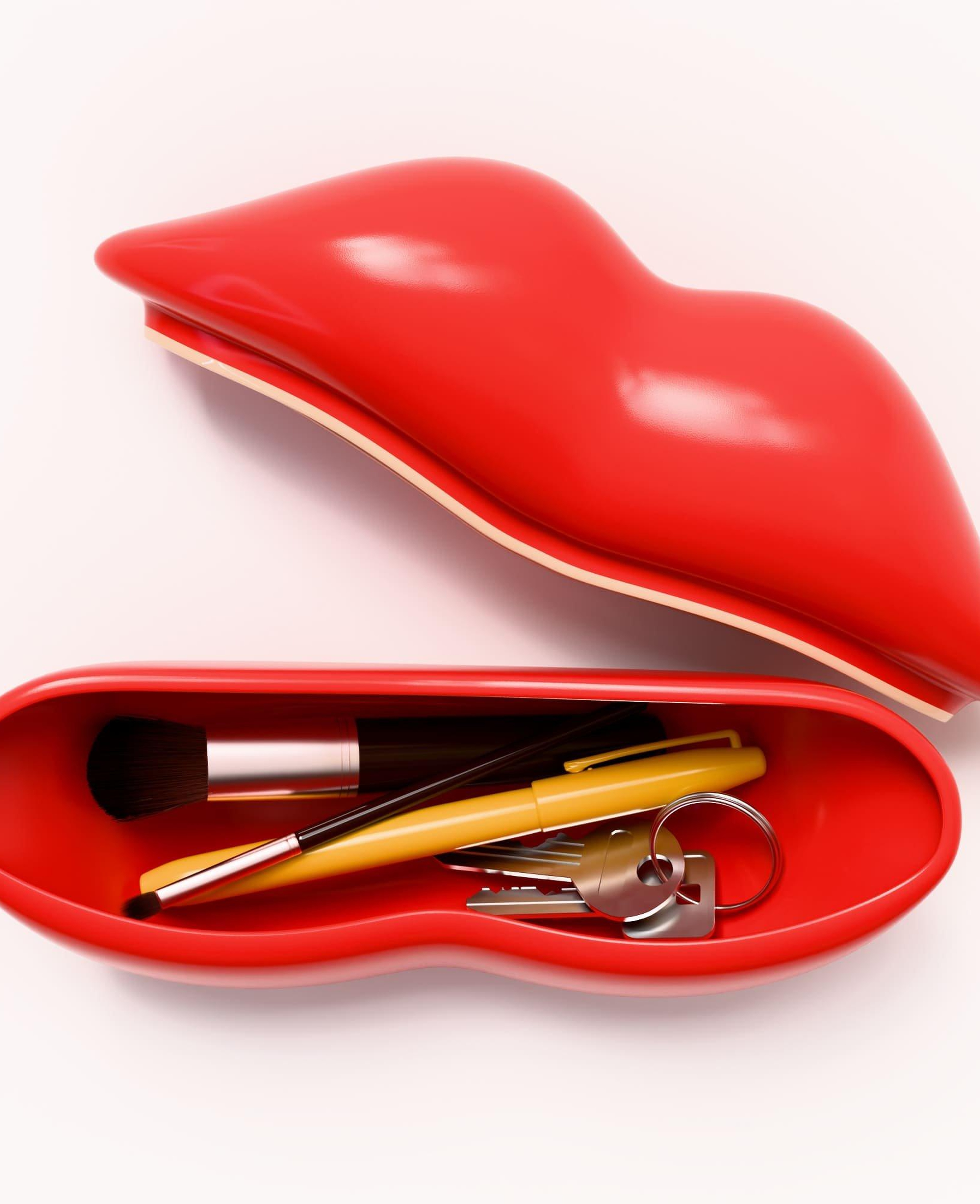 Mustard Hot Lips Seramik Organizer Kutu