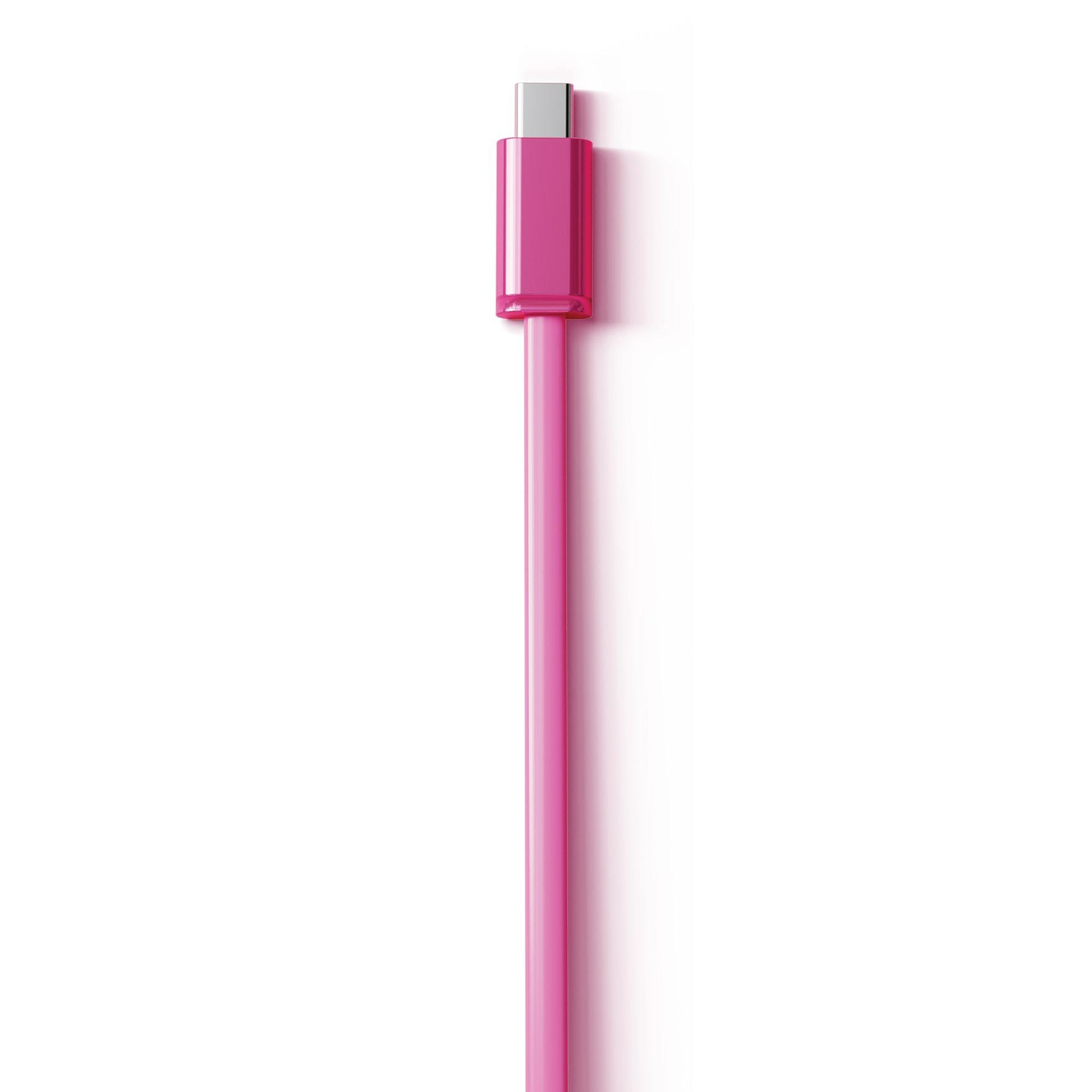 Mustard Juicy Boosta  USB-C 100W Hızlı Şarj Kablosu - Pembe