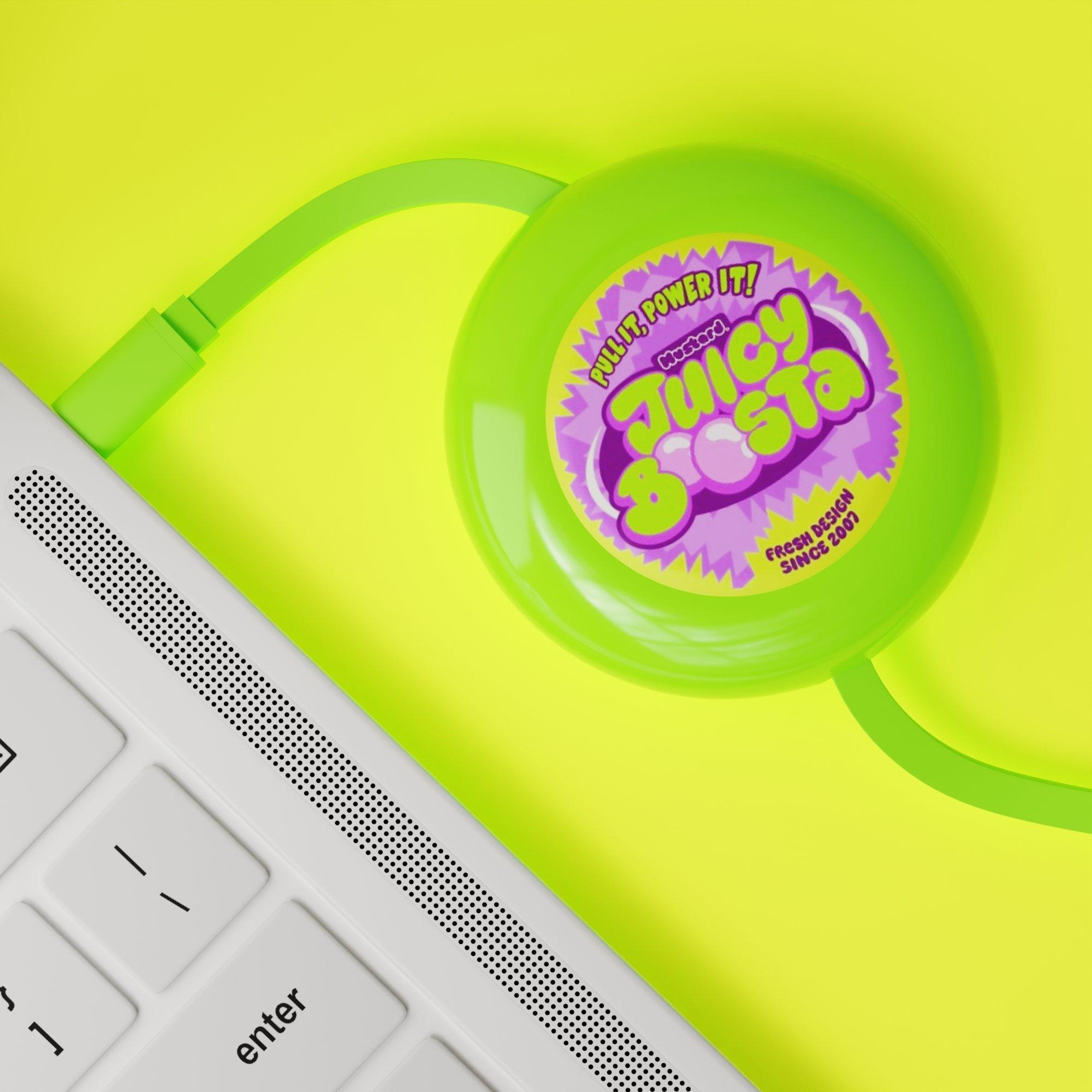Mustard Juicy Boosta  USB-C 100W Hızlı Şarj Kablosu - Yeşil