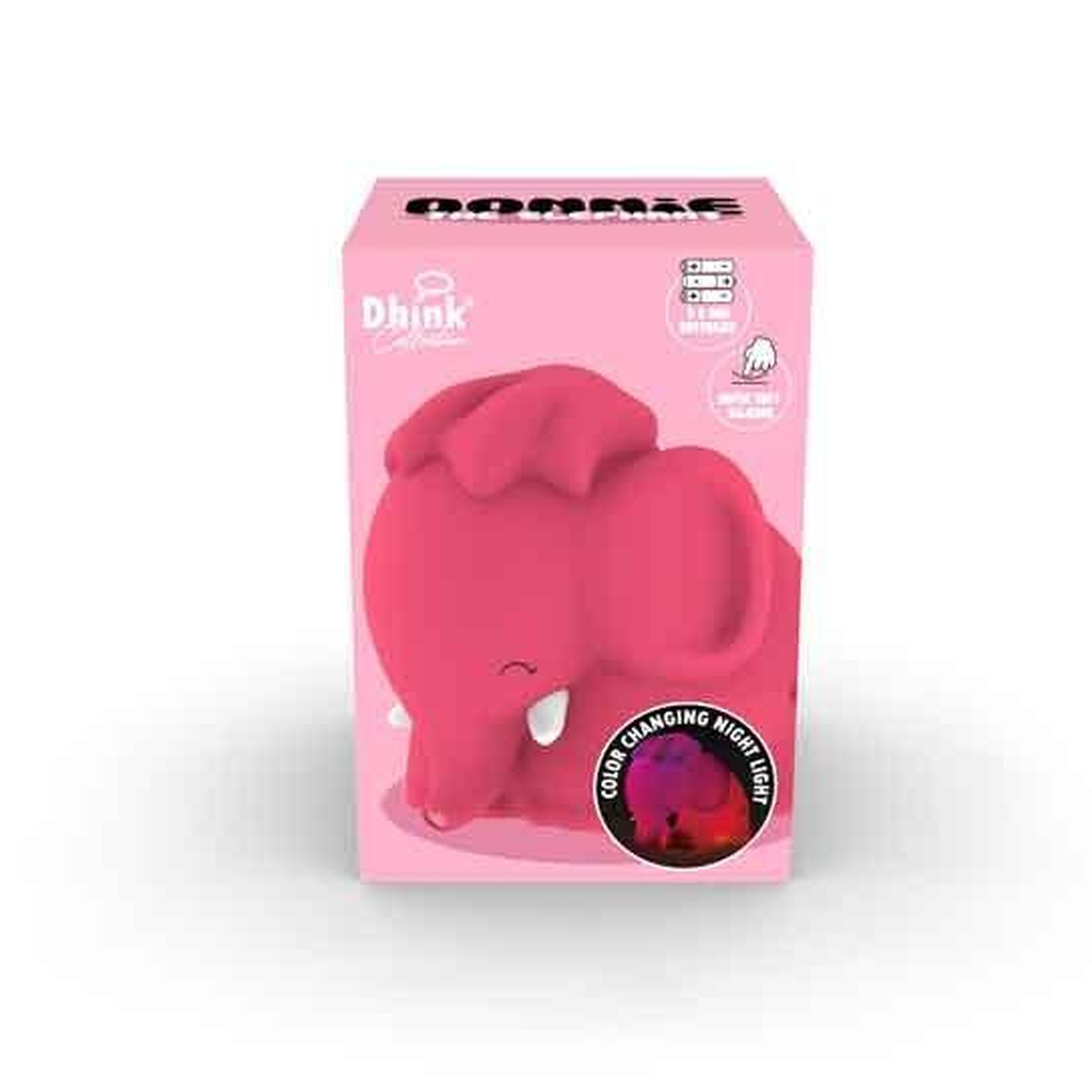 Dhink Silikon Gece Lambası Fil Donnie Pembe